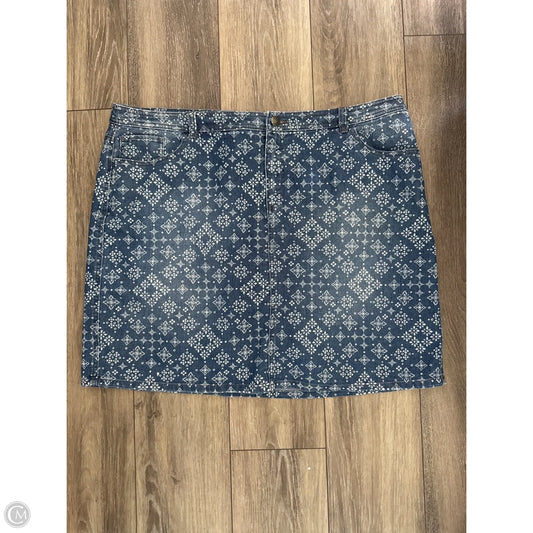 Skirt Mini & Short By Cj Banks In Blue Denim, Size: 2x