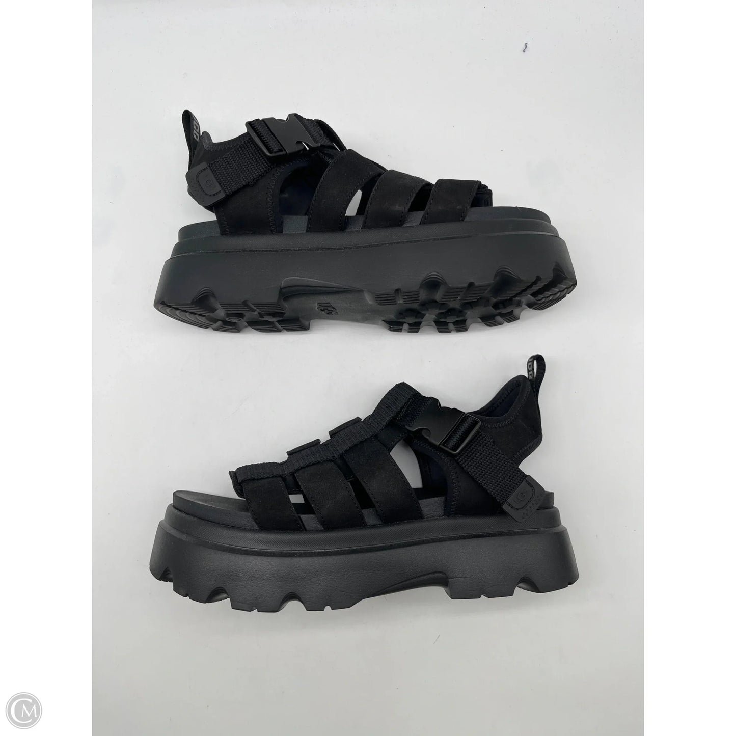 Sandals Designer By Ugg In Black, Size: 10