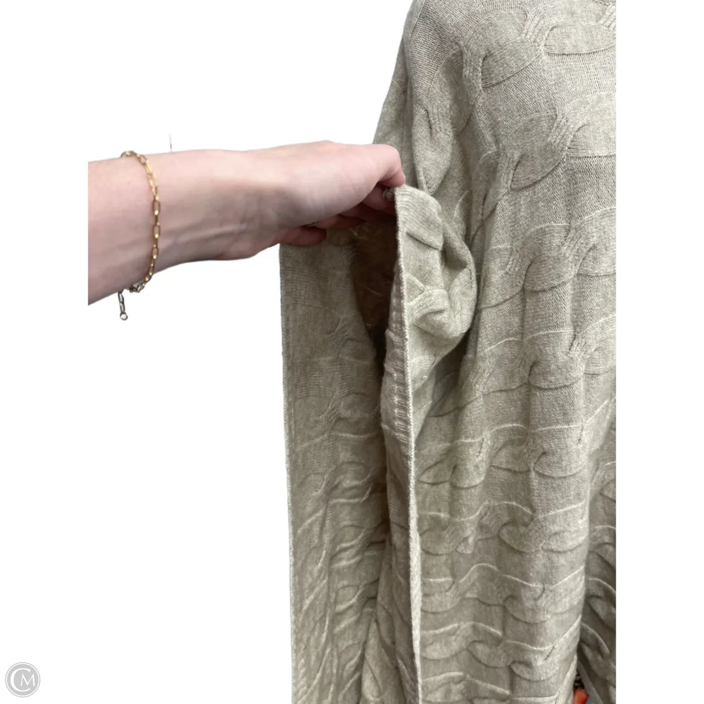 Sweater Short Sleeve By Cyrus In Tan, Size: L