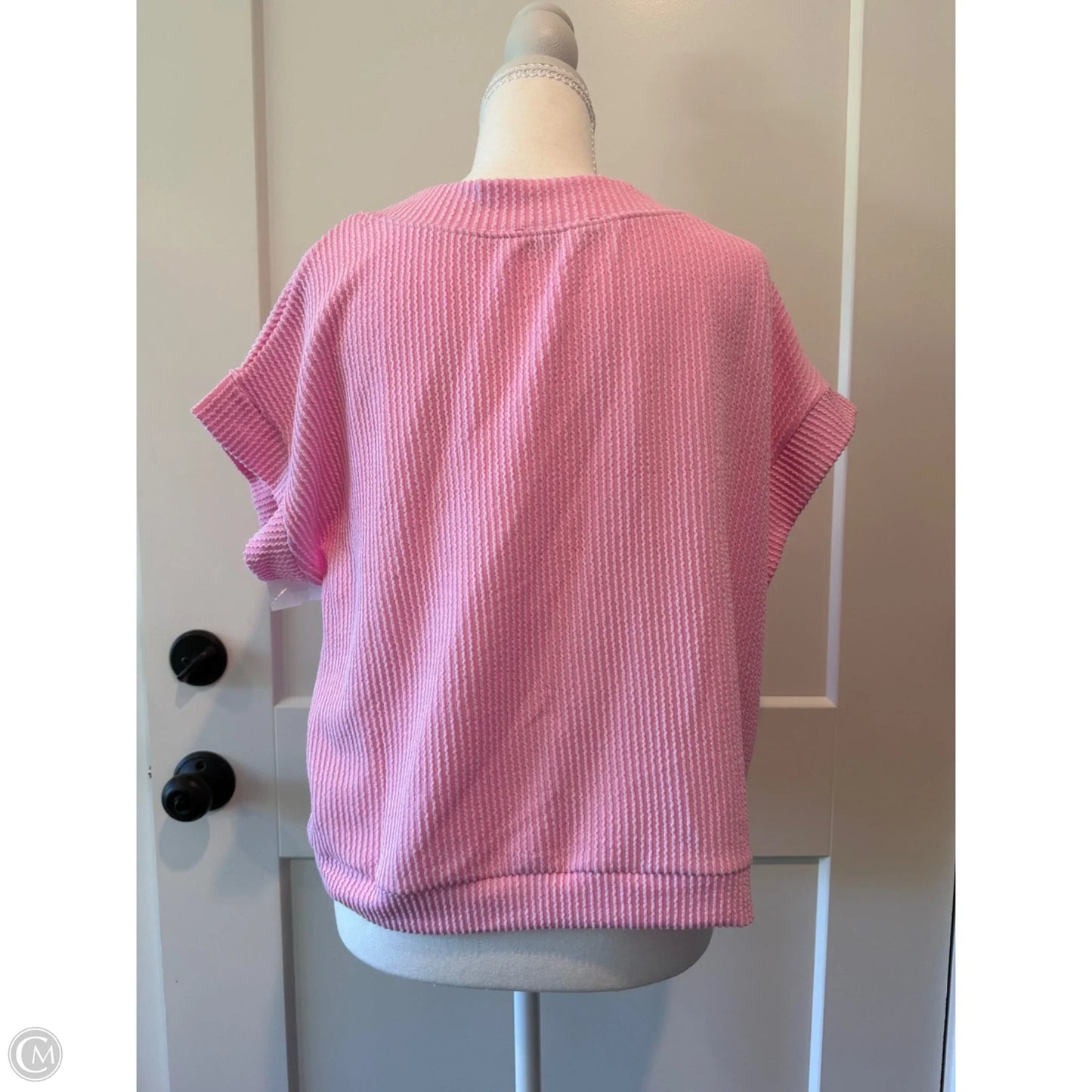 Top Short Sleeve By Zenana In Pink, Size: S
