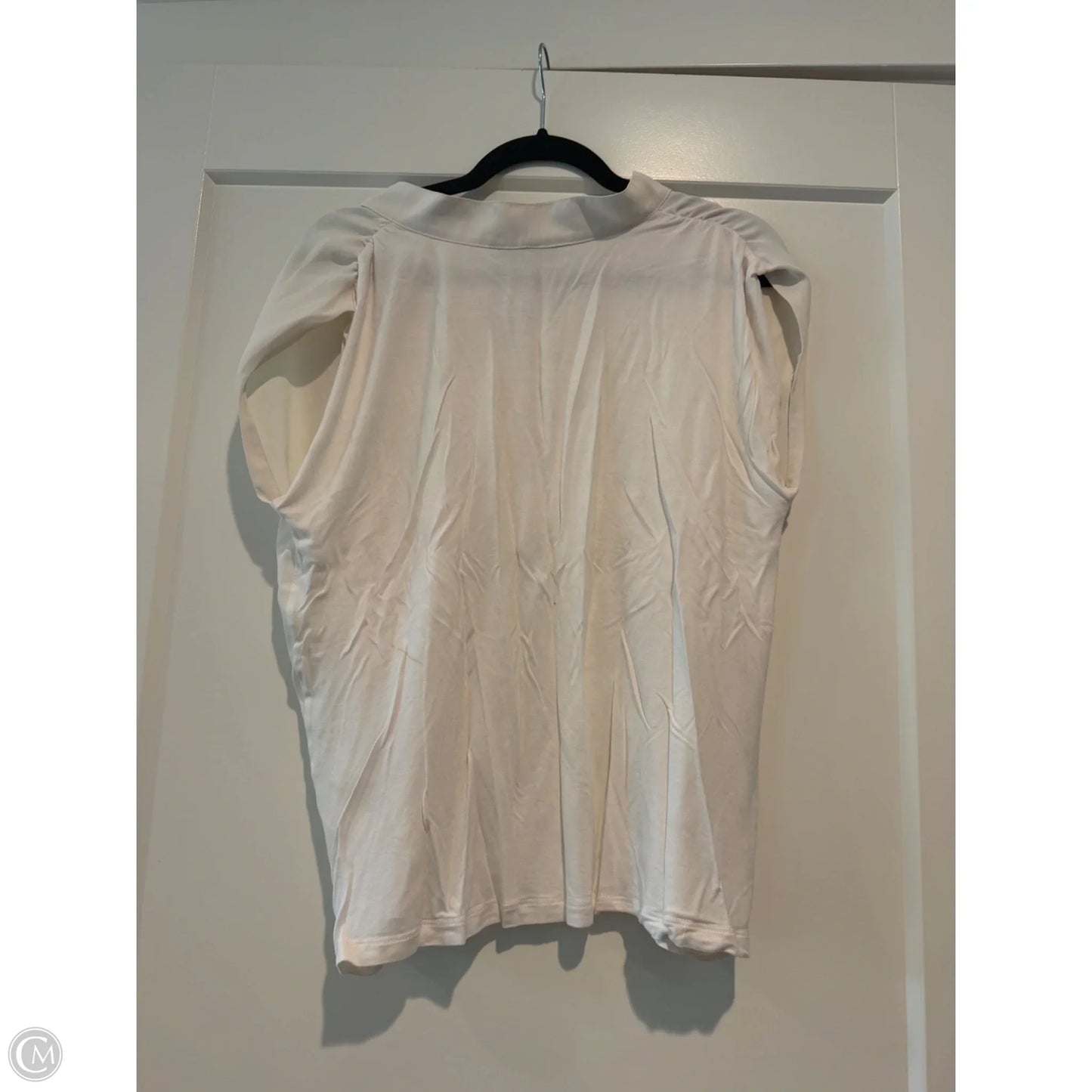 Top Short Sleeve By Loft In Cream, Size: M