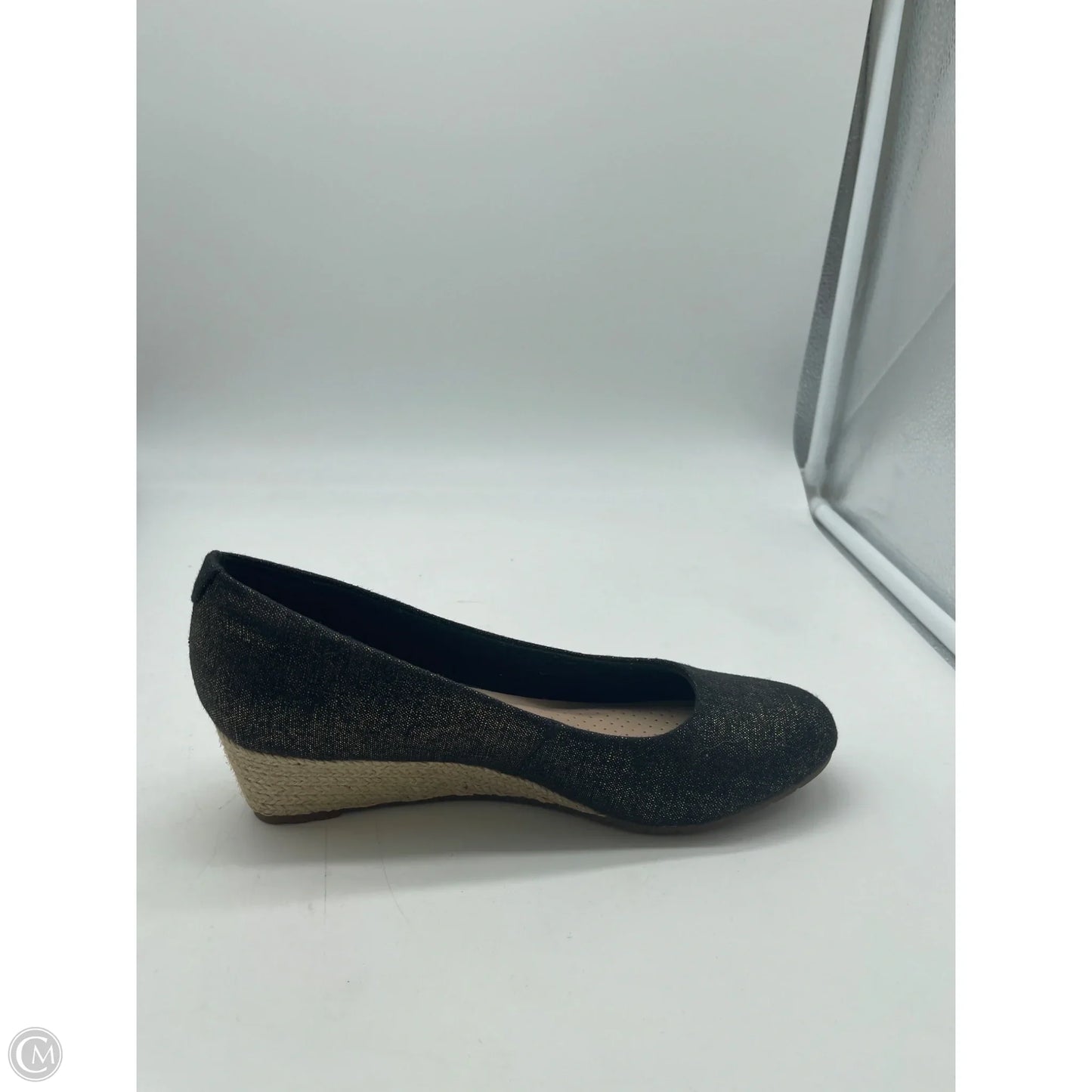 Shoes Heels Wedge By Clarks In Black, Size: 7.5