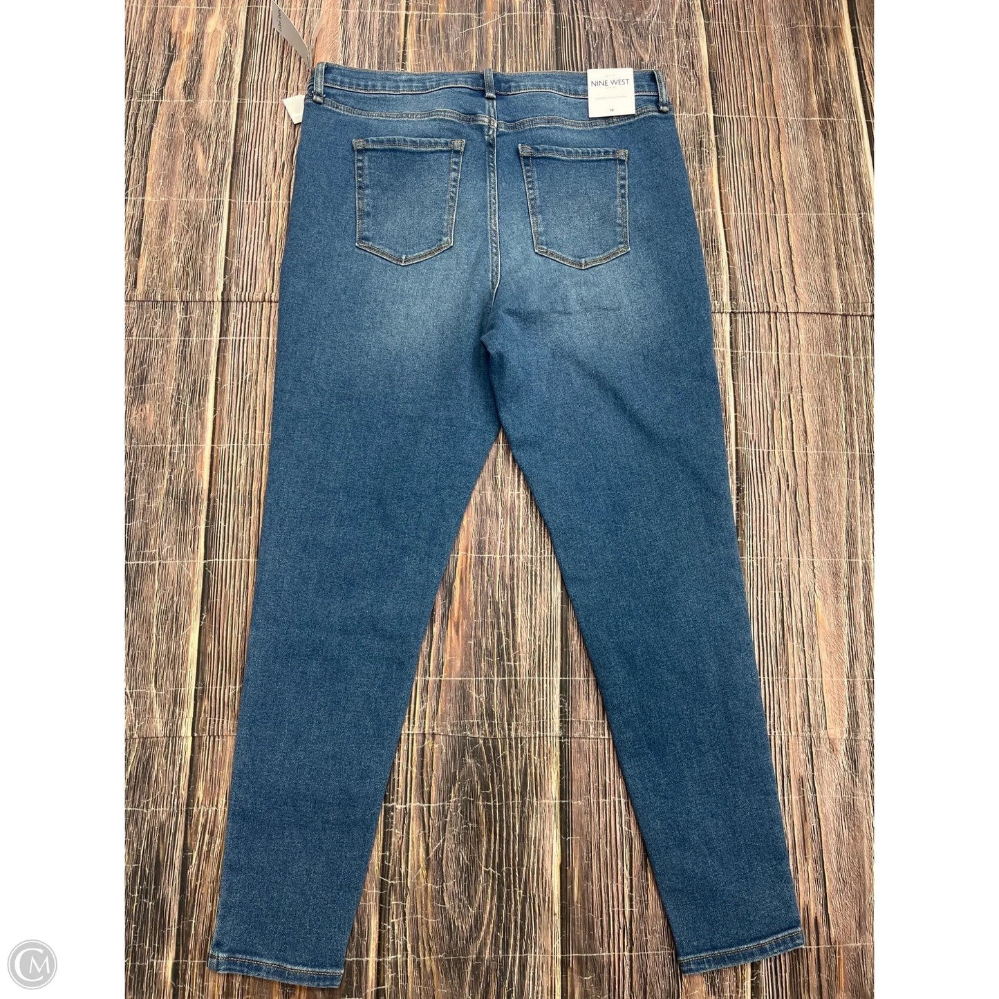 Jeans Skinny By Nine West In Blue Denim, Size: 16