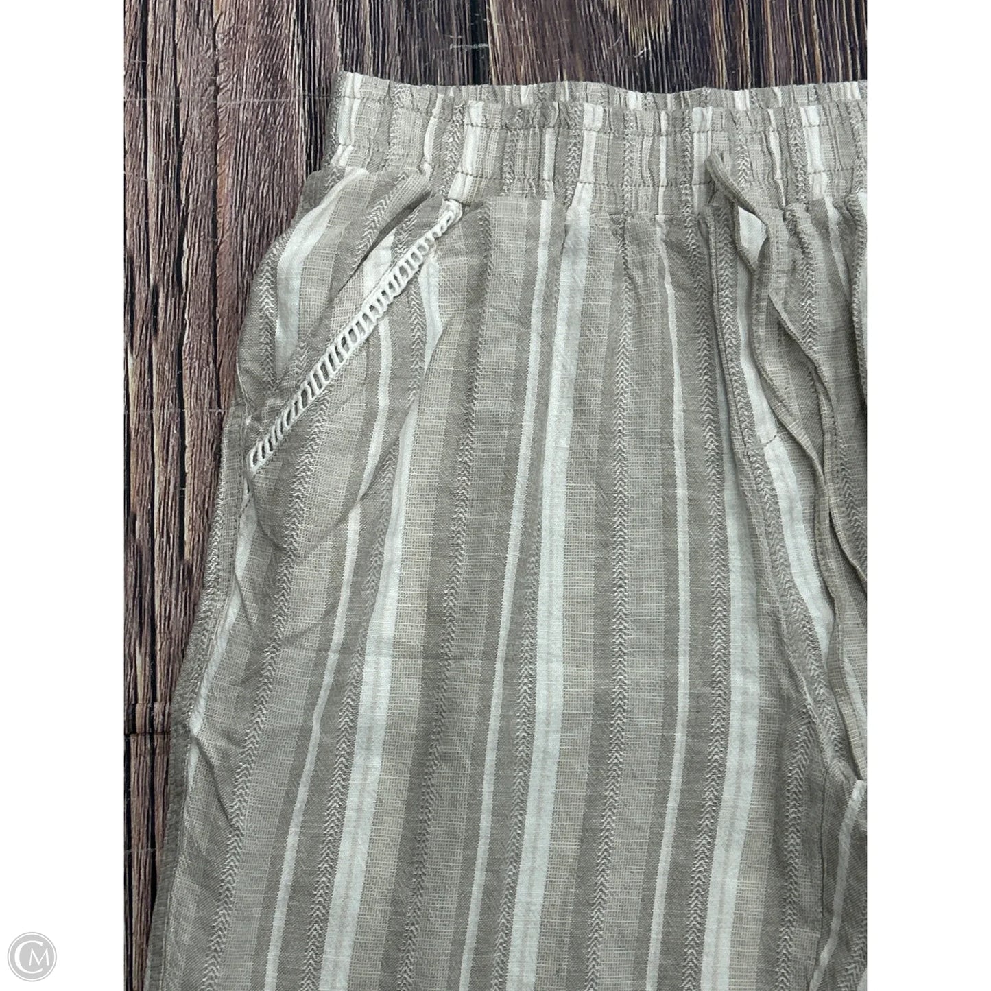 Pants Linen By Briggs In Tan, Size: M