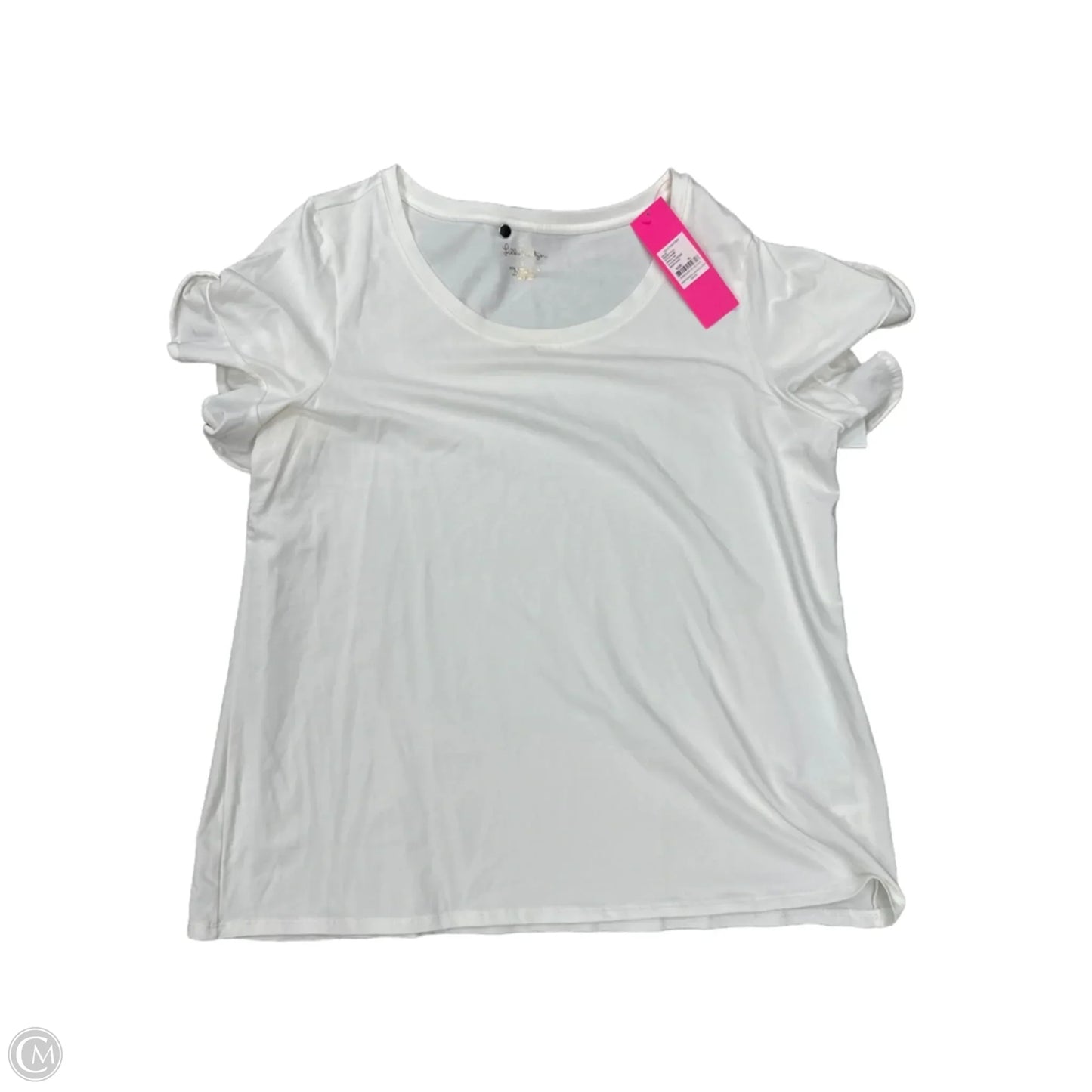 Top Short Sleeve Designer By Lilly Pulitzer In White, Size: Xl