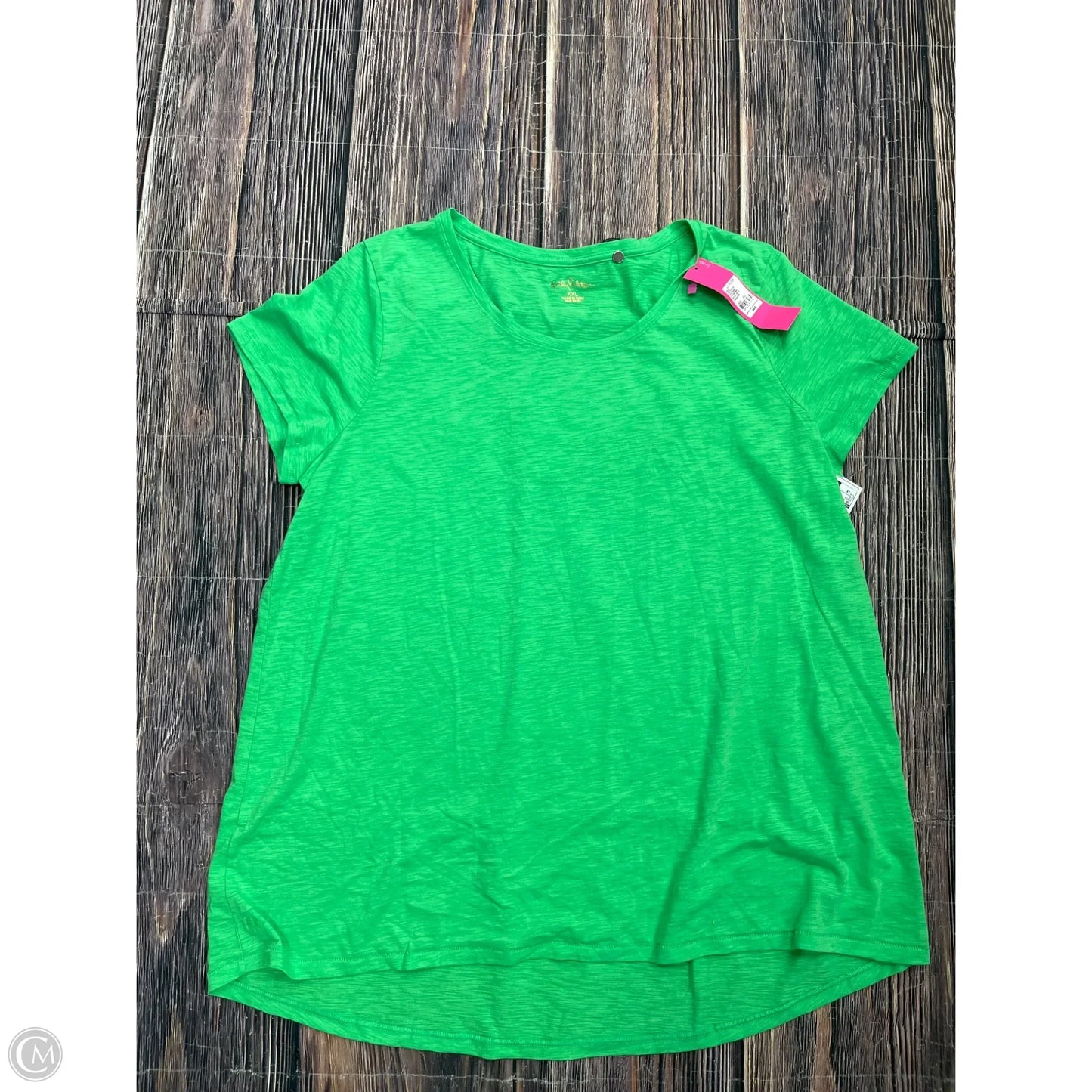 Top Short Sleeve Designer By Lilly Pulitzer In Green, Size: 1x
