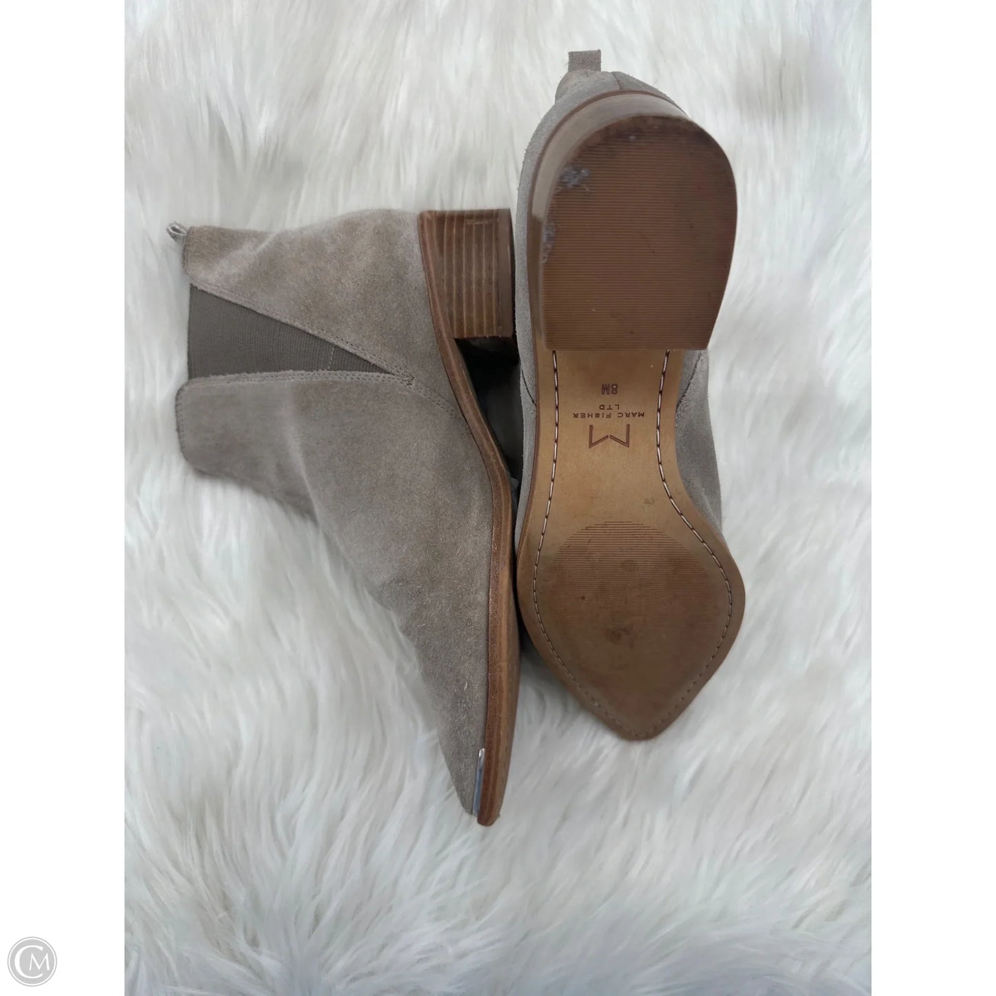 Boots Ankle Flats By Marc Fisher In Taupe, Size: 8