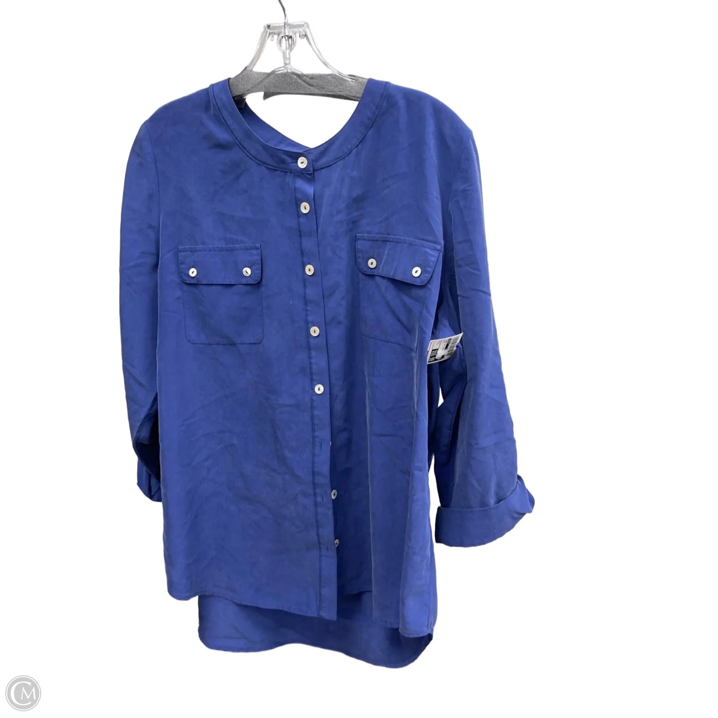 Tunic 3/4 Sleeve By Chicos In Blue, Size: L