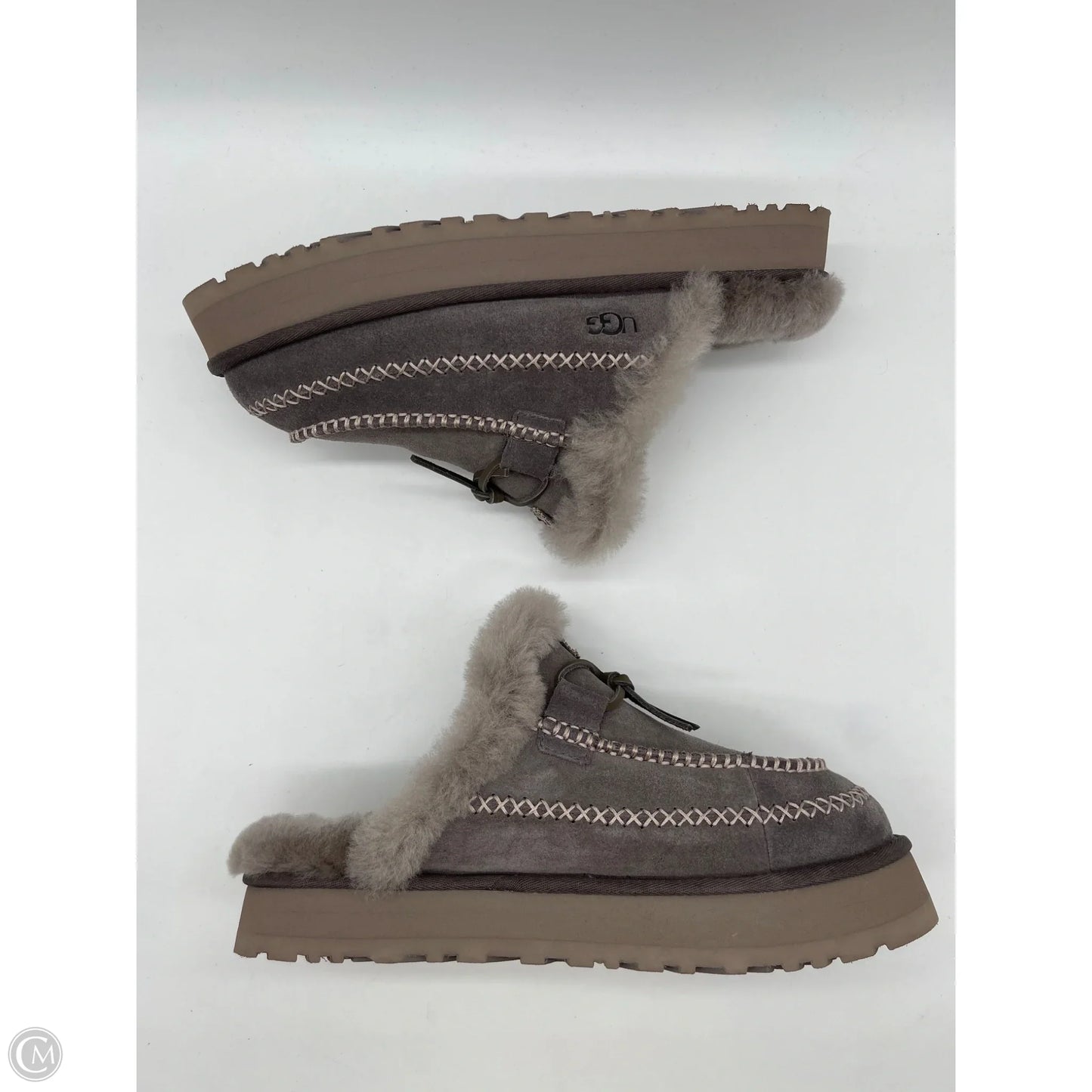 Sandals Designer By Ugg In Grey, Size: 12