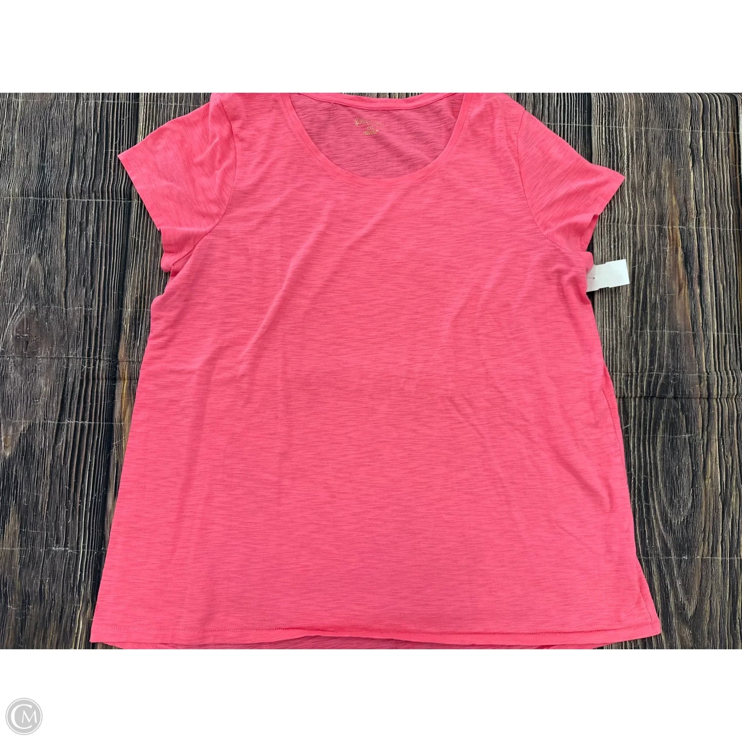 Top Short Sleeve Designer By Lilly Pulitzer In Pink, Size: 1x