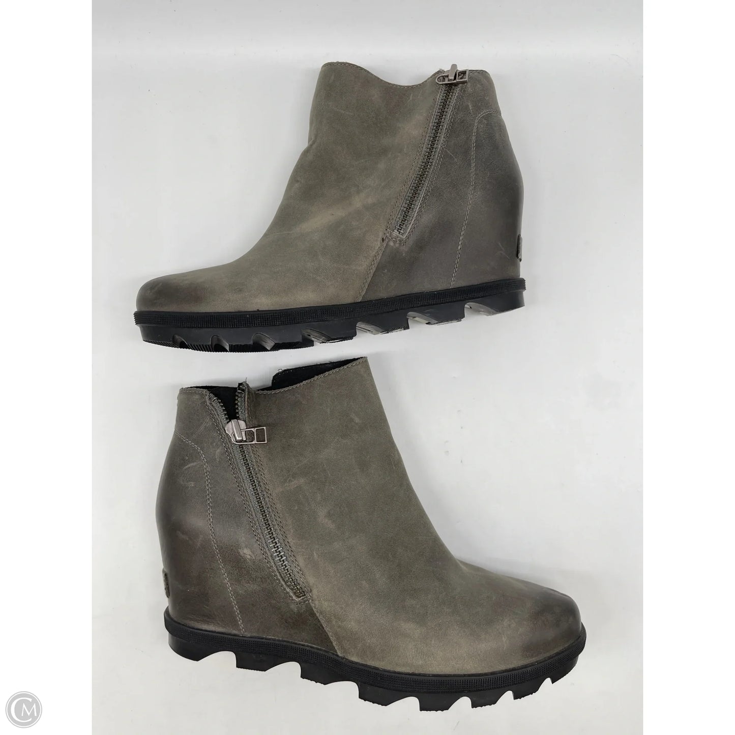 Boots Ankle Heels By Sorel In Grey, Size: 11