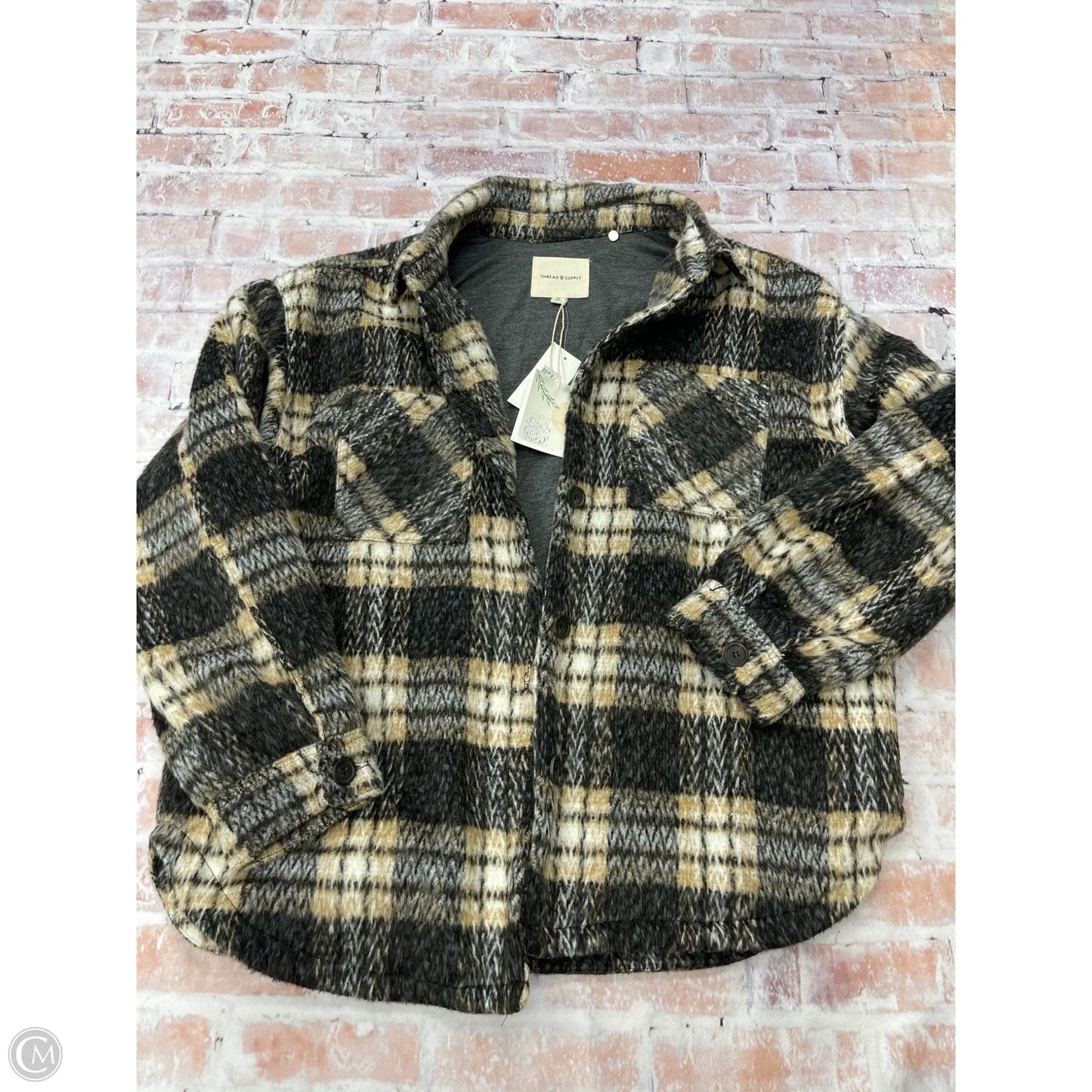 Jacket Shirt By Thread And Supply In Tan, Size: Xl