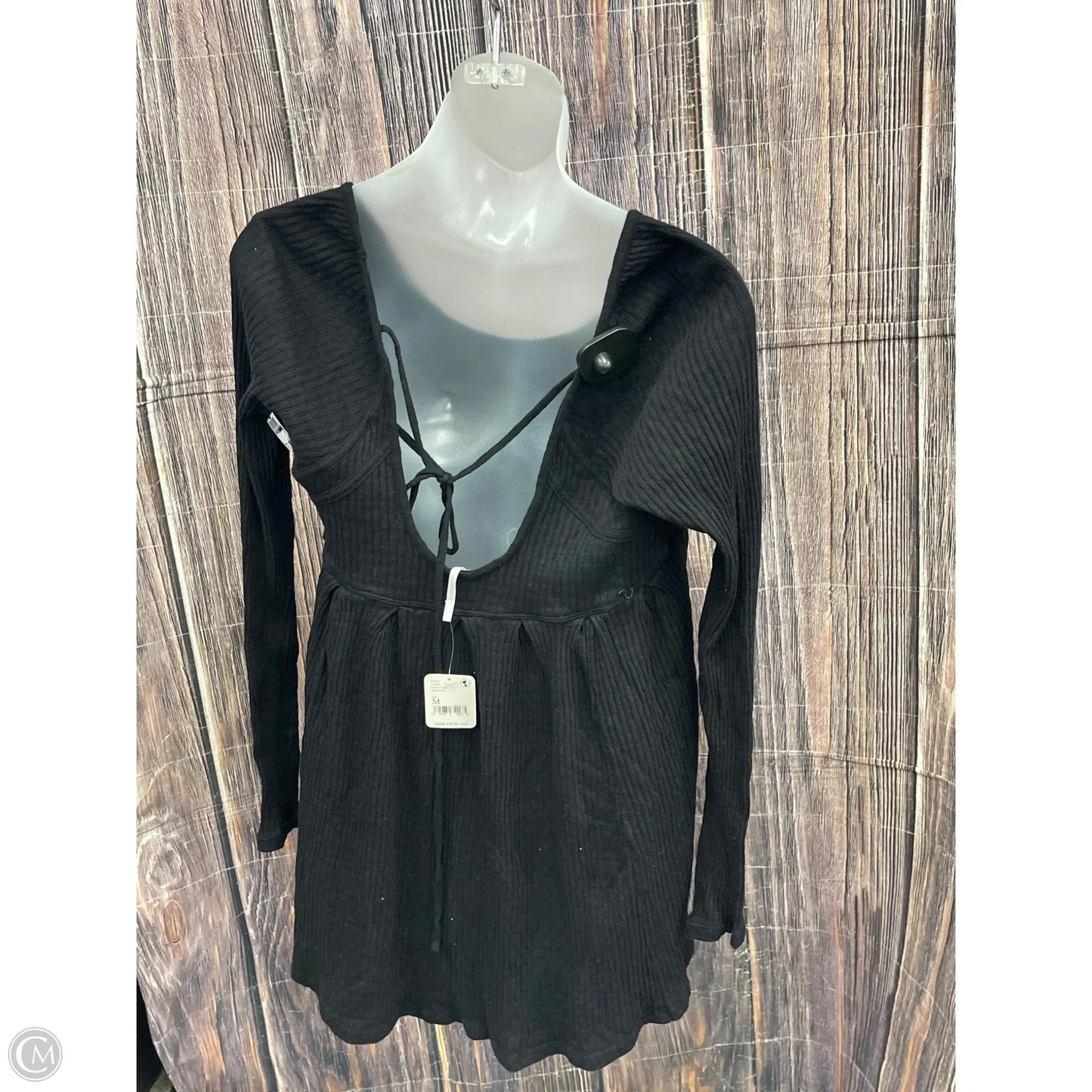 Top Long Sleeve By Free People In Black, Size: M