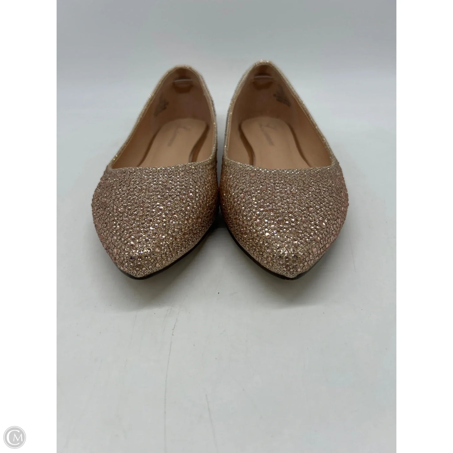 Shoes Flats By Clothes Mentor In Gold, Size: 8.5