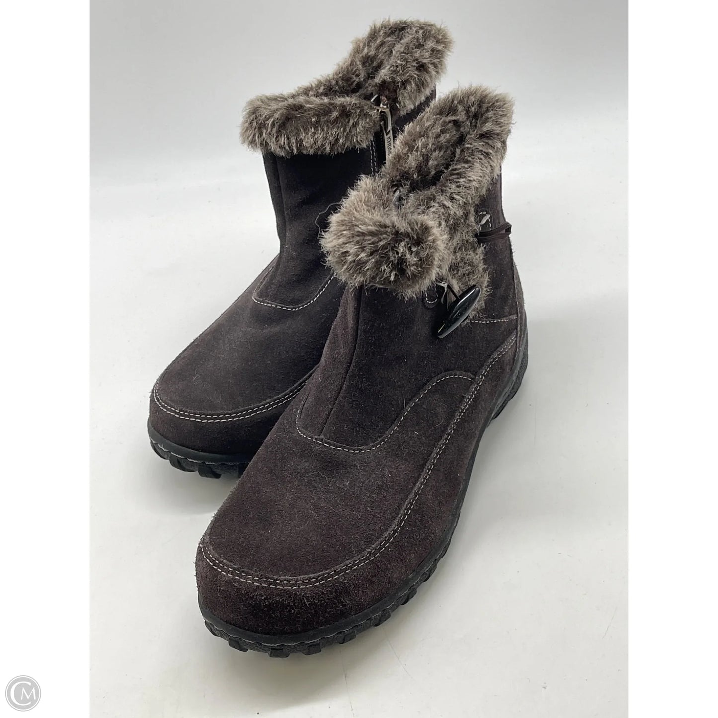 Boots Ankle Flats By Khombu In Brown, Size: 7