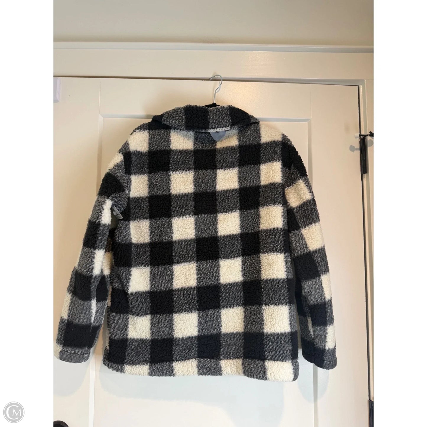 Jacket Fleece By Dip In Black & White, Size: Xs