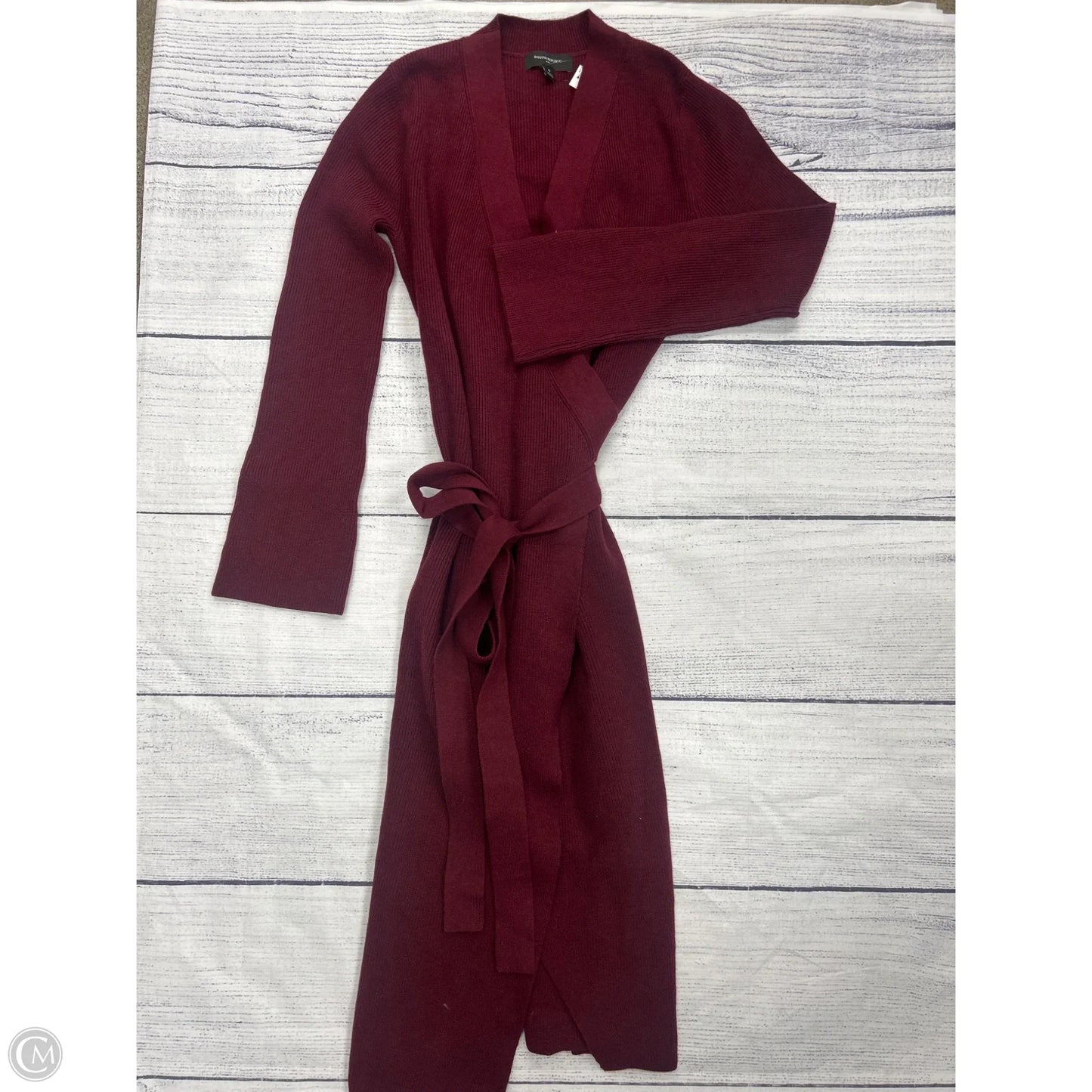 Sweater Cardigan By Banana Republic In Red, Size: S
