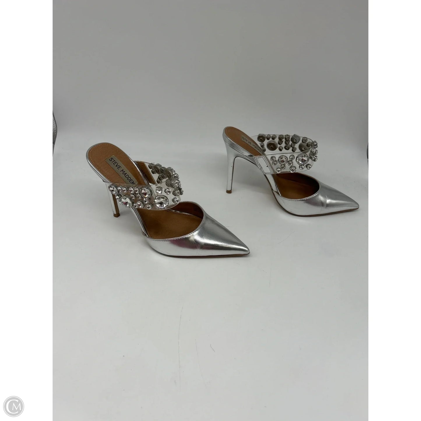 Shoes Heels Stiletto By Steve Madden In Silver, Size: 7.5