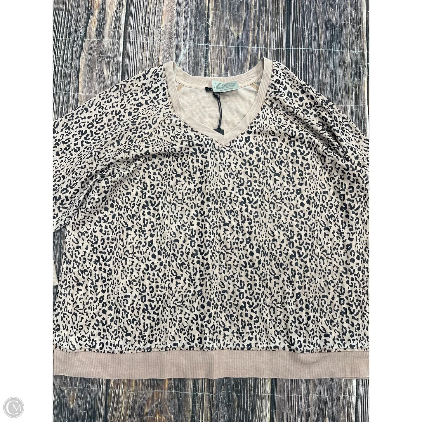 Top Long Sleeve By Jane And Delancey In Animal Print, Size: 3x