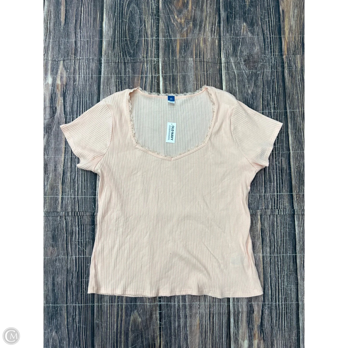 Top Short Sleeve By Old Navy In Peach, Size: 1x