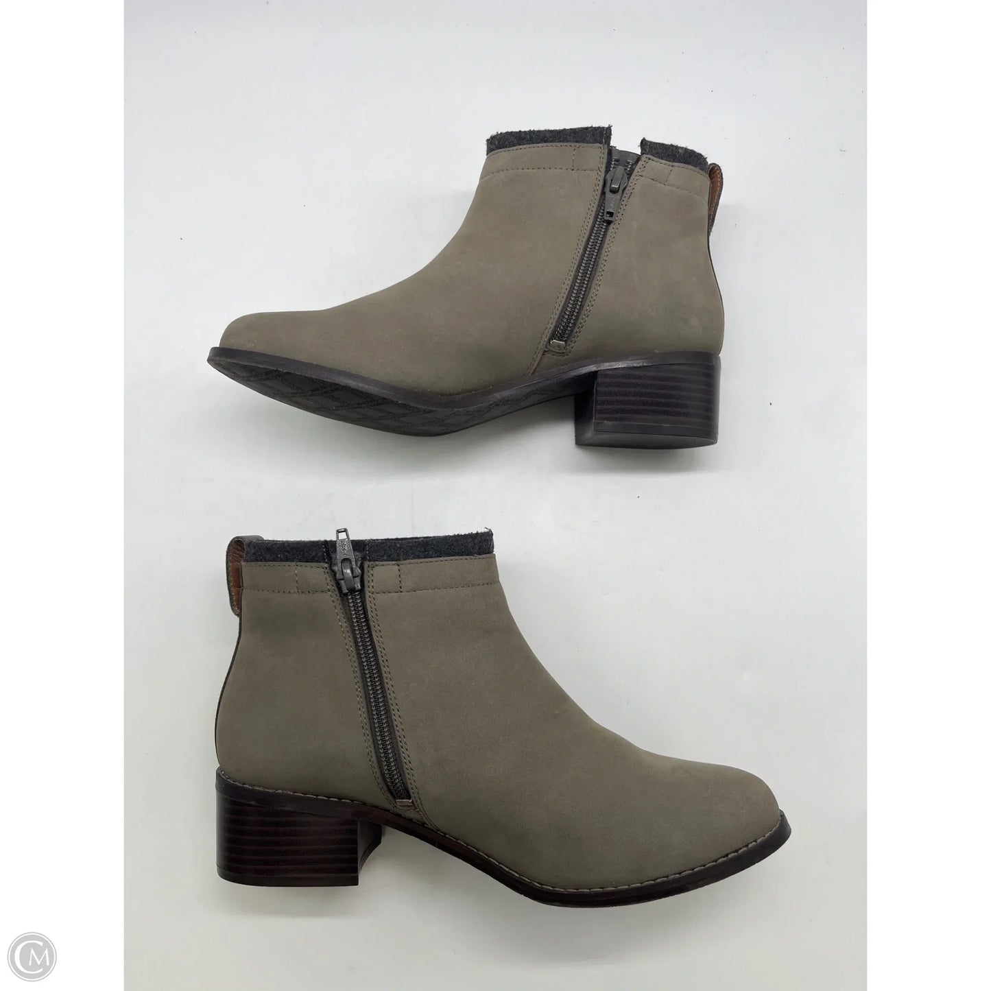 Boots Ankle Heels By Vionic In Green, Size: 7