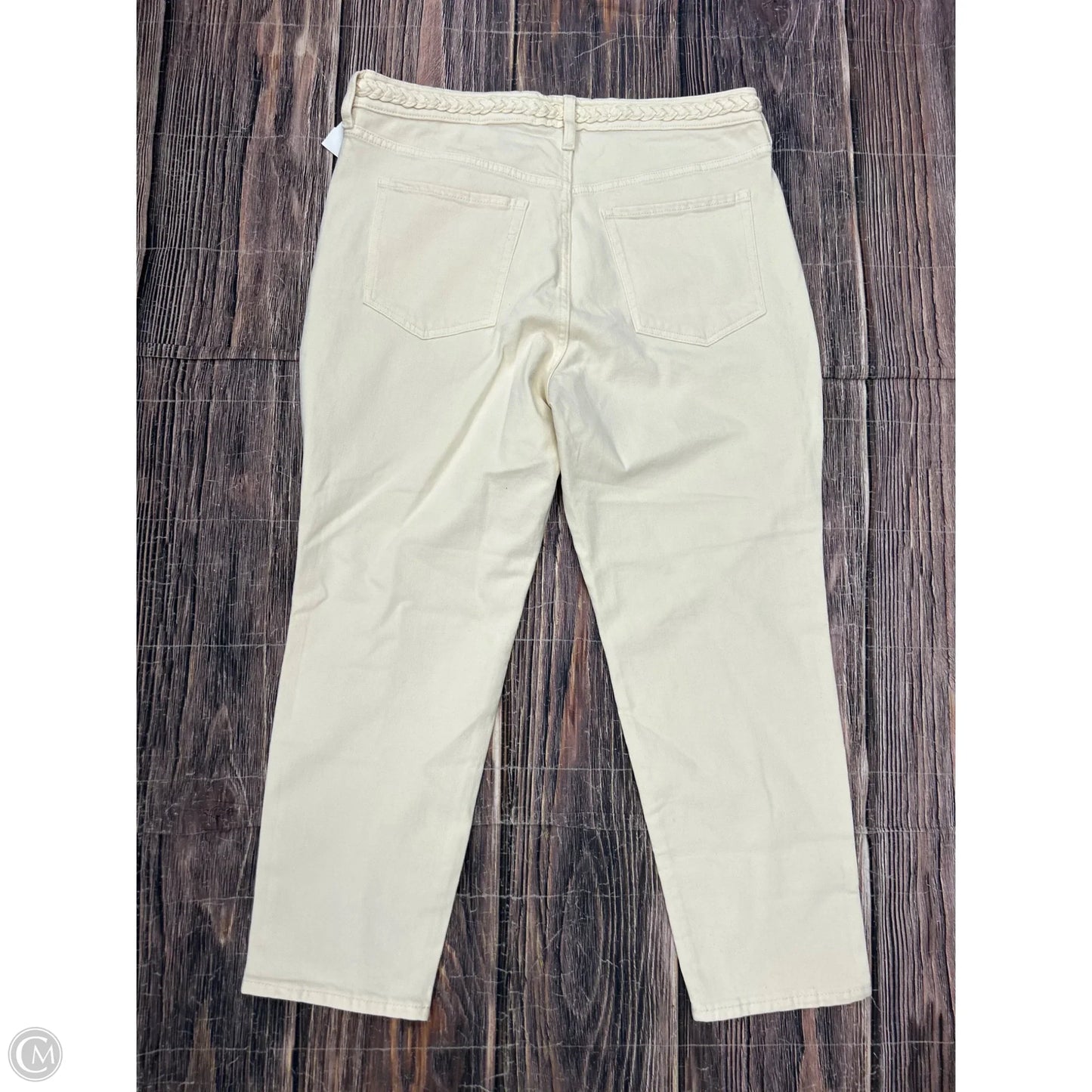 Jeans Straight By Old Navy In Cream, Size: 14