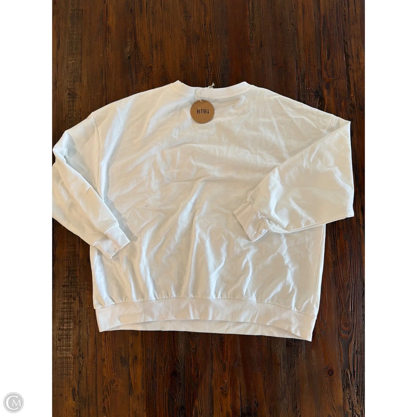 Top Long Sleeve By Bibi In White, Size: Xl