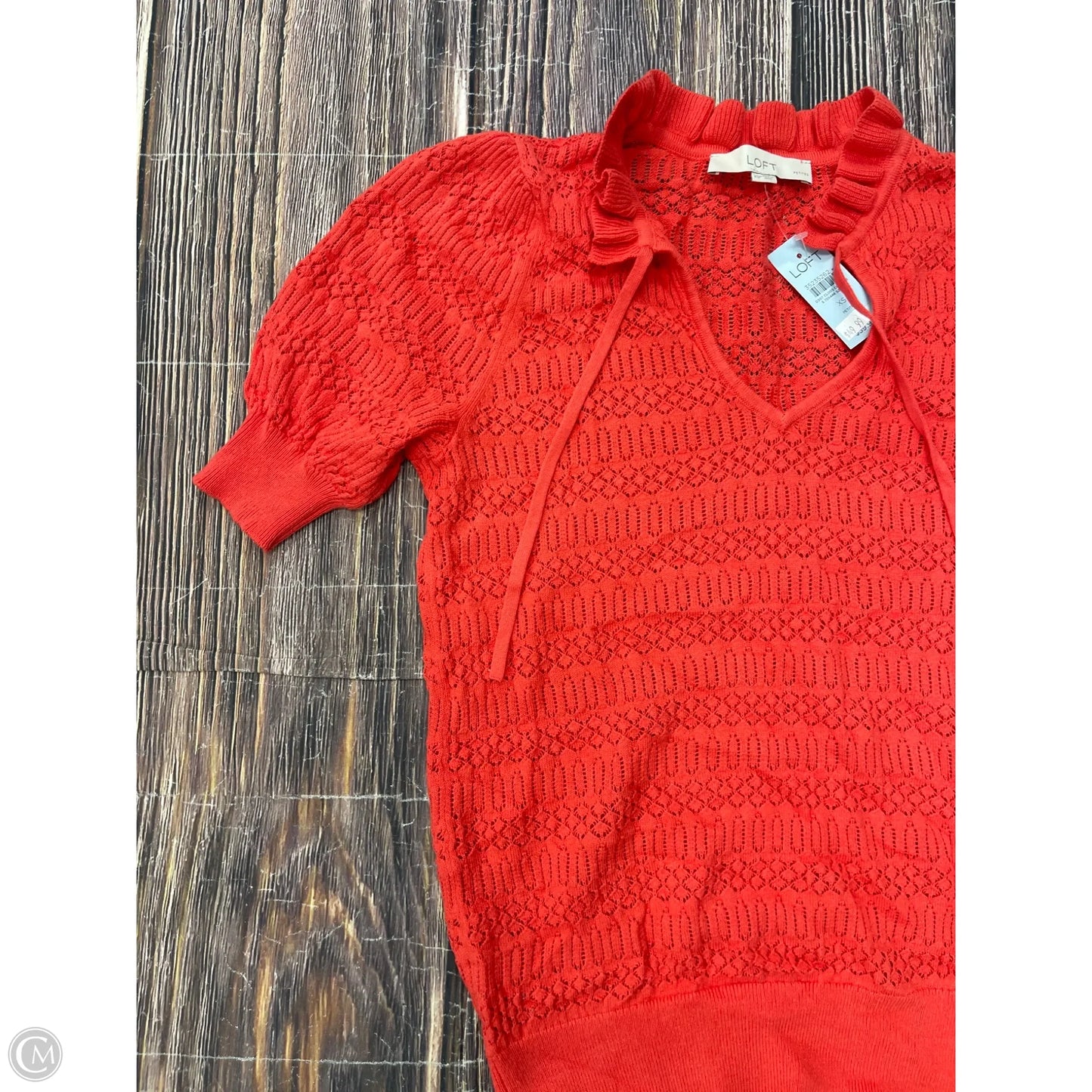 Sweater Short Sleeve By Loft In Red, Size: Xsp