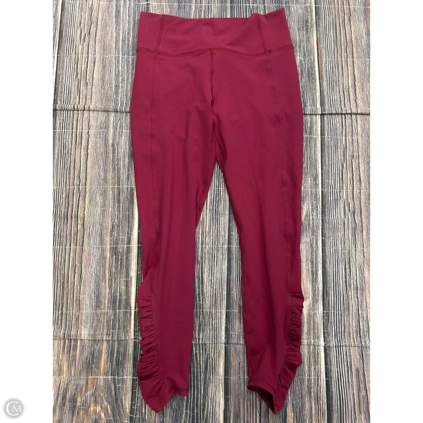 Athletic Leggings By Fabletics In Maroon, Size: M