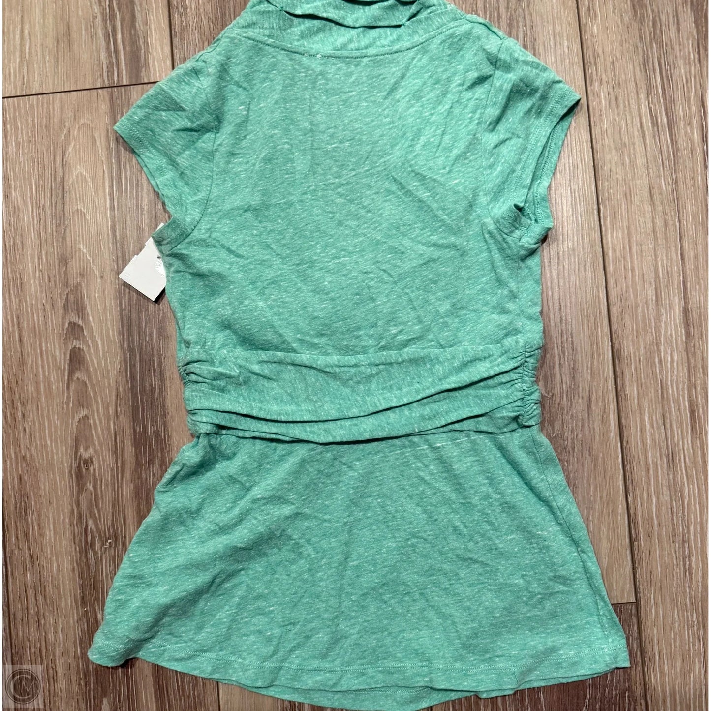 Top Short Sleeve By Anthropologie In Green, Size: Xs