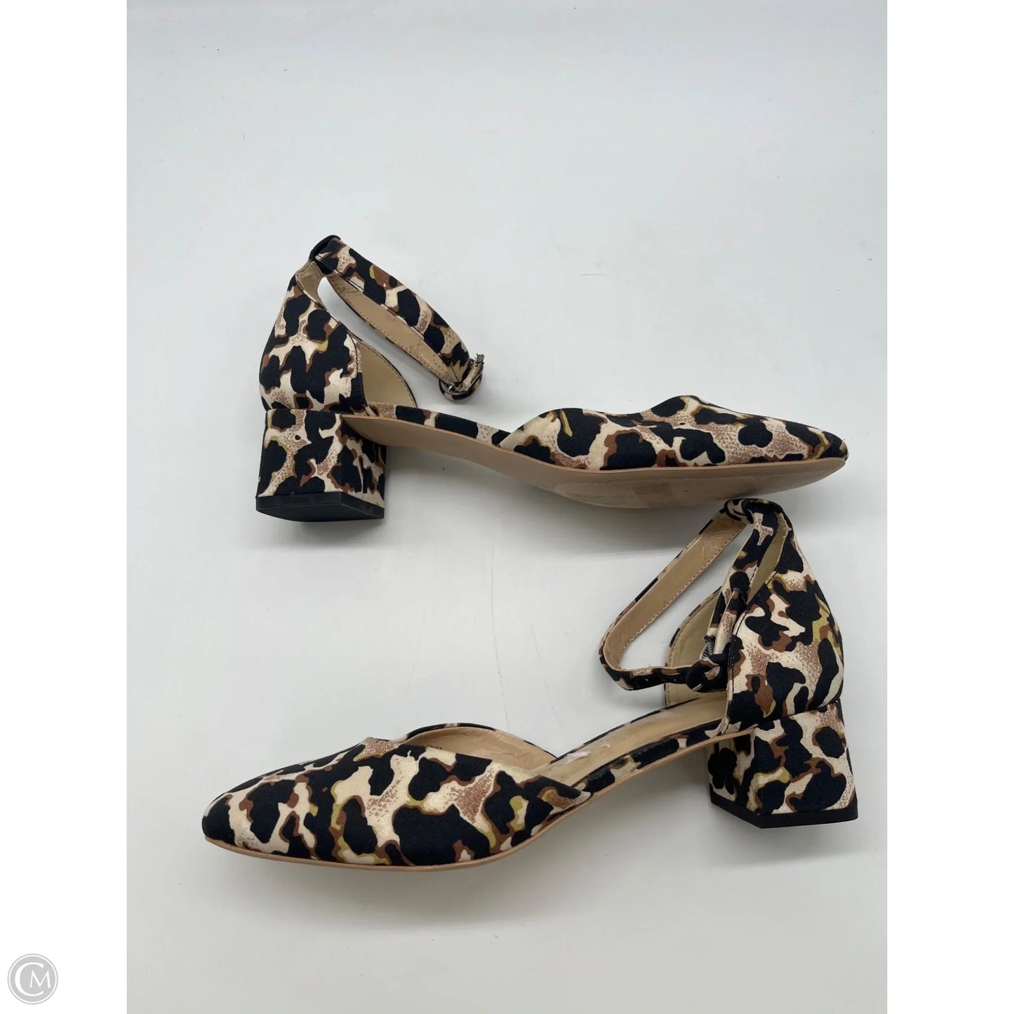 Shoes Heels Block By Cabi In Animal Print, Size: 9