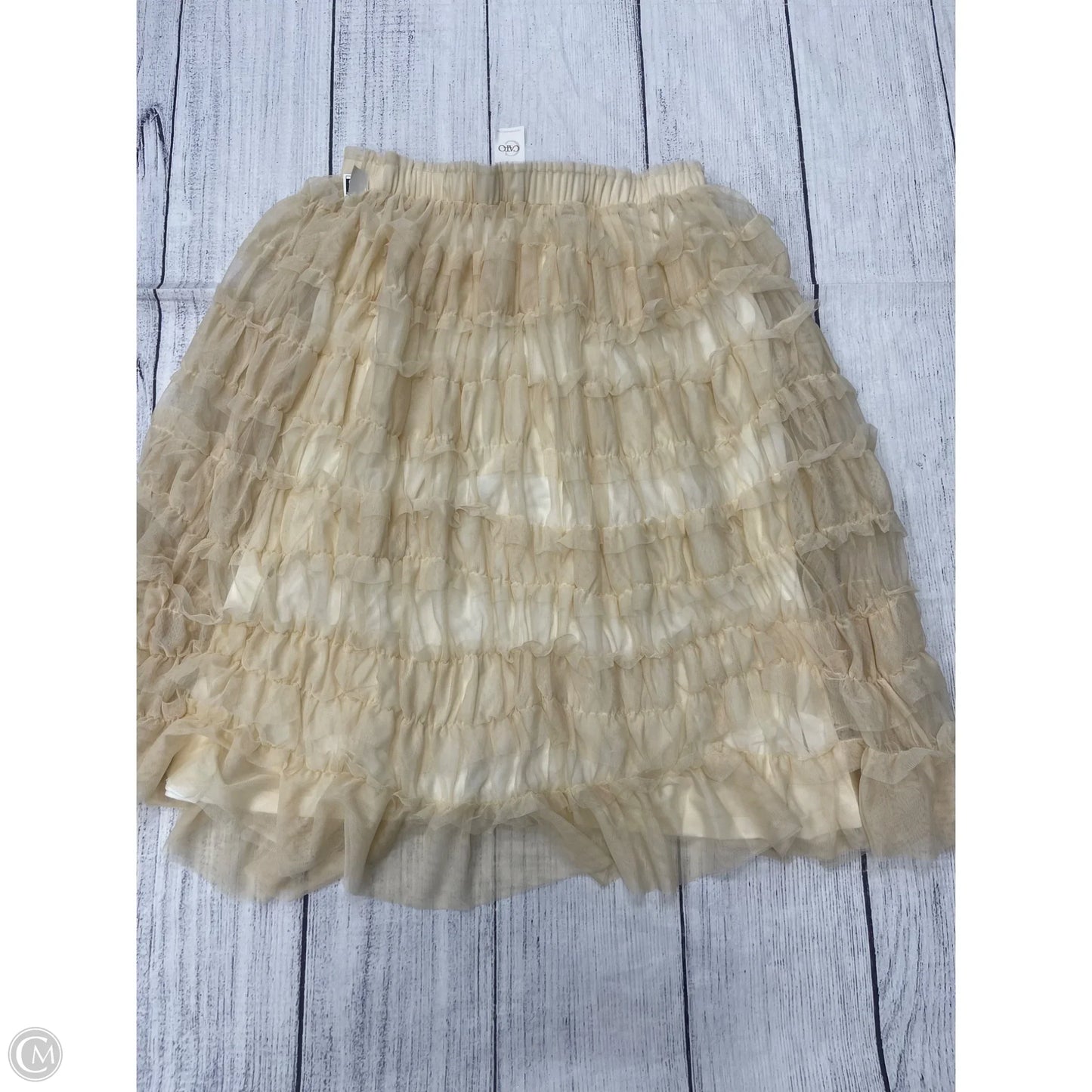 Skirt Maxi By Cato In Cream, Size: Xl