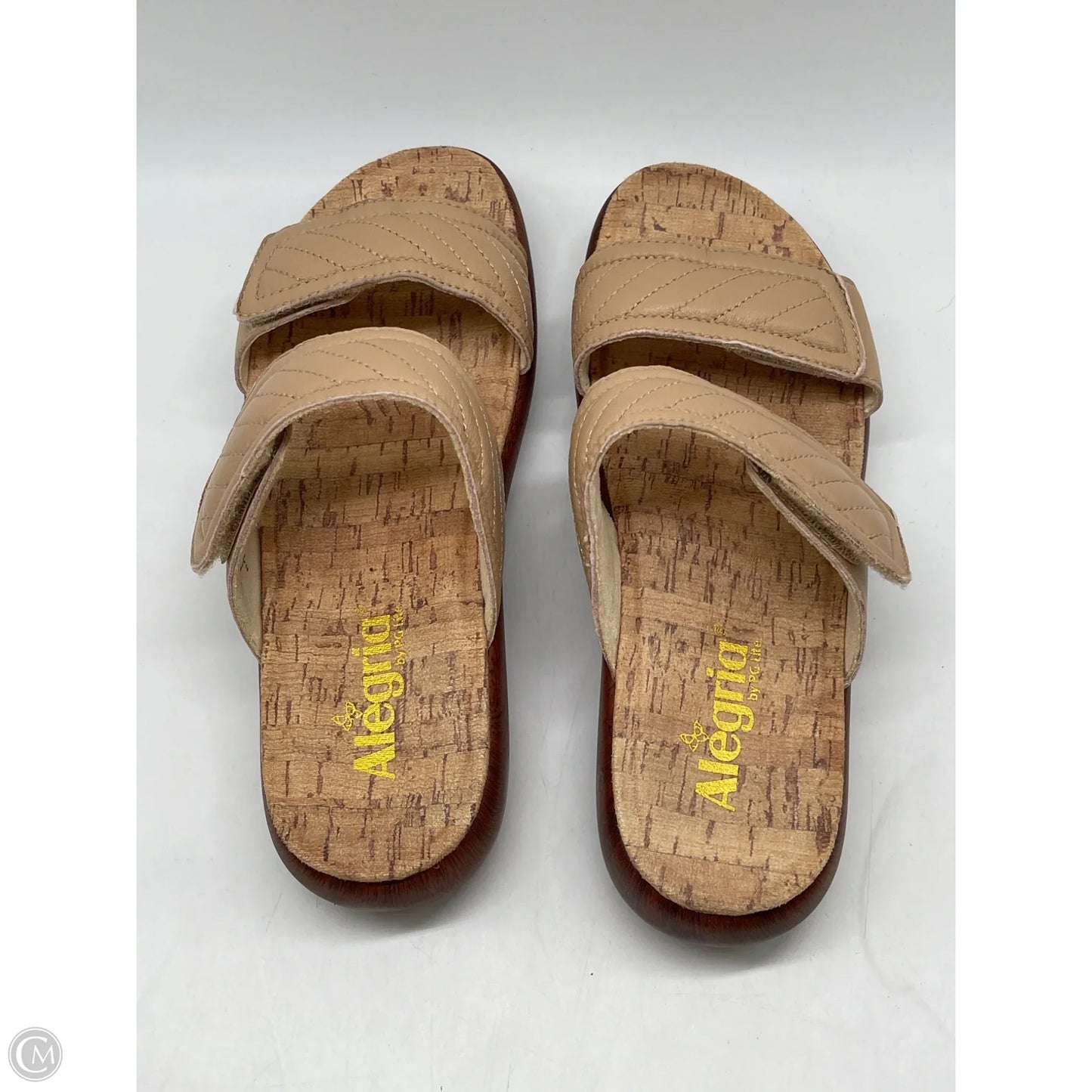 Sandals Heels Wedge By Alegria In Tan, Size: 7.5
