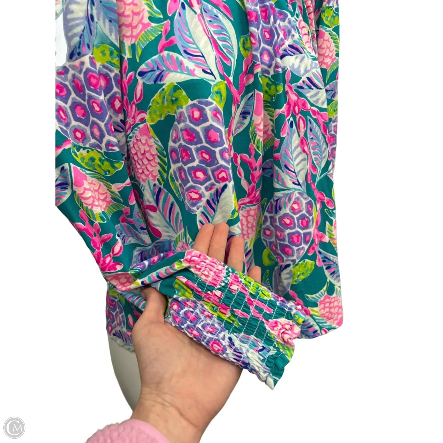 Top Long Sleeve Designer By Lilly Pulitzer In Multi-colored, Size: Xs