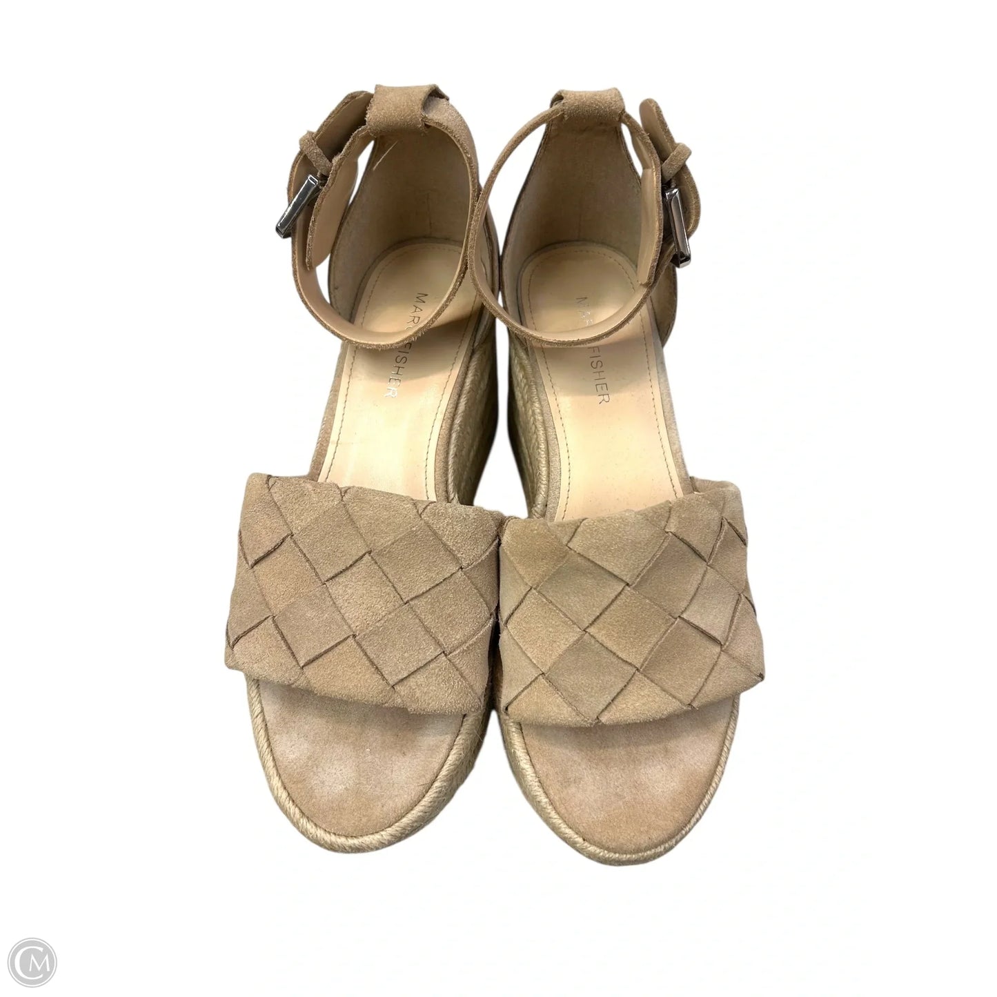 Sandals Heels Platform By Marc Fisher In Tan, Size: 8