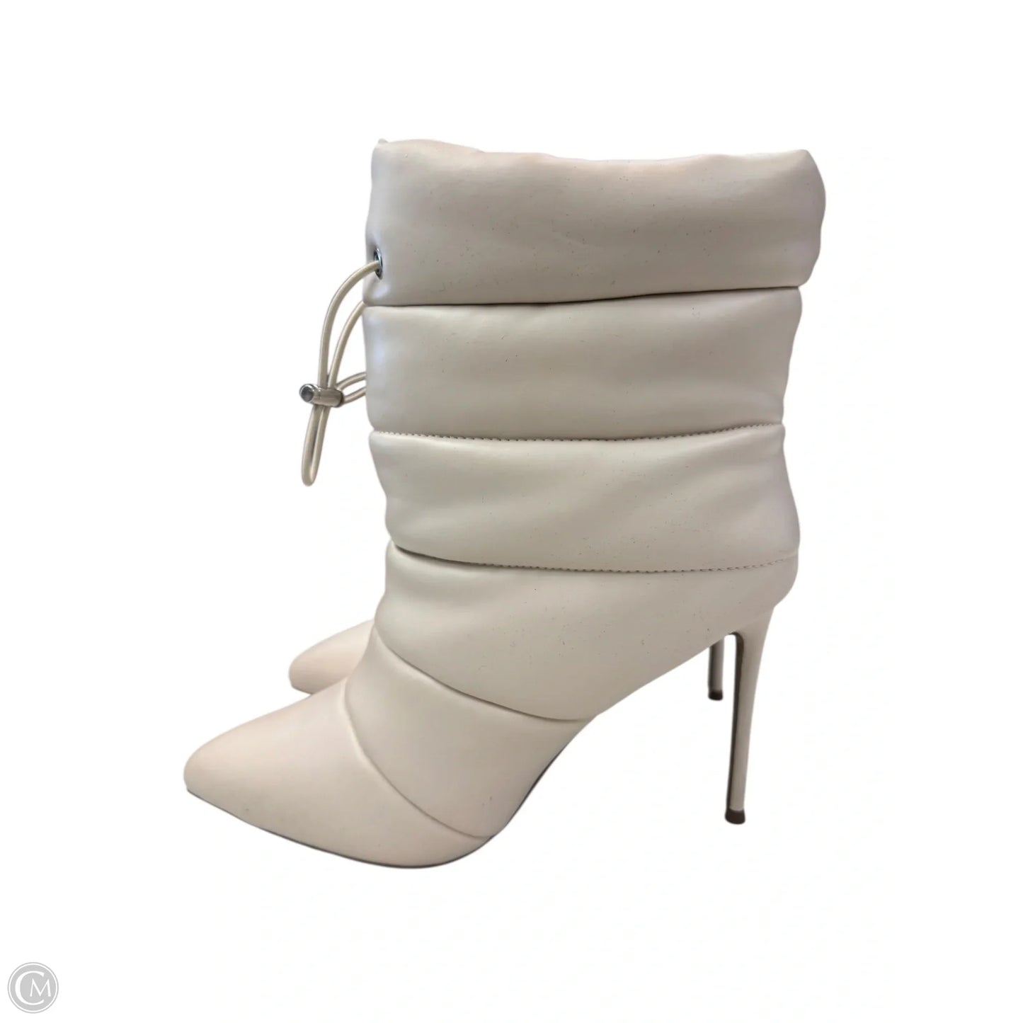 Boots Mid-calf Heels By Steve Madden In Cream, Size: 9.5