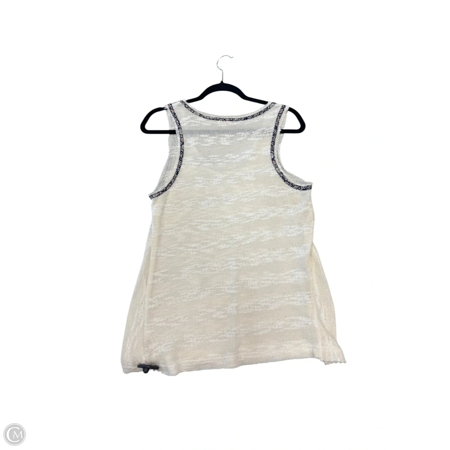 Top Sleeveless By Hem & Thread In Cream, Size: M