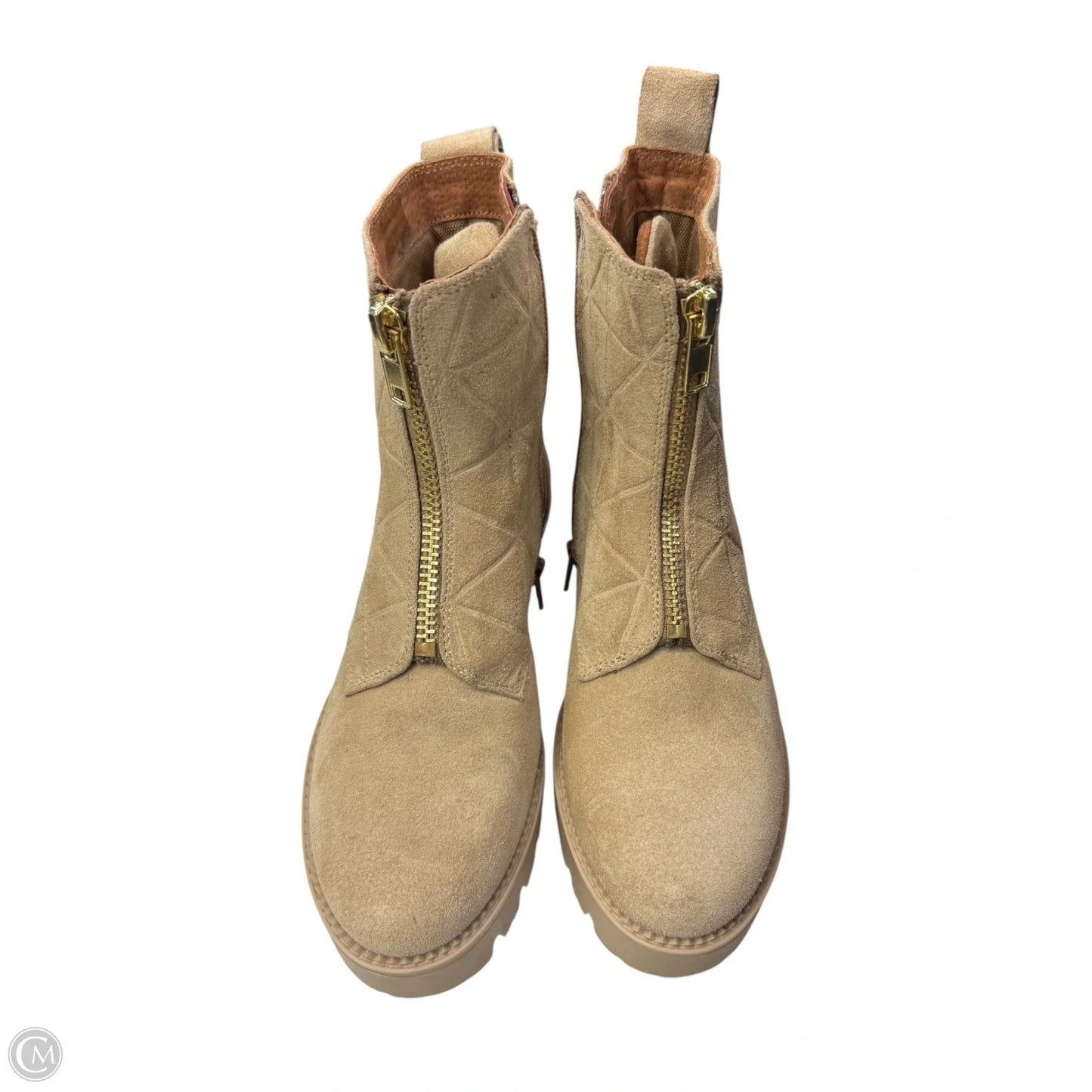 Boots Combat By Clothes Mentor In Beige, Size: 8