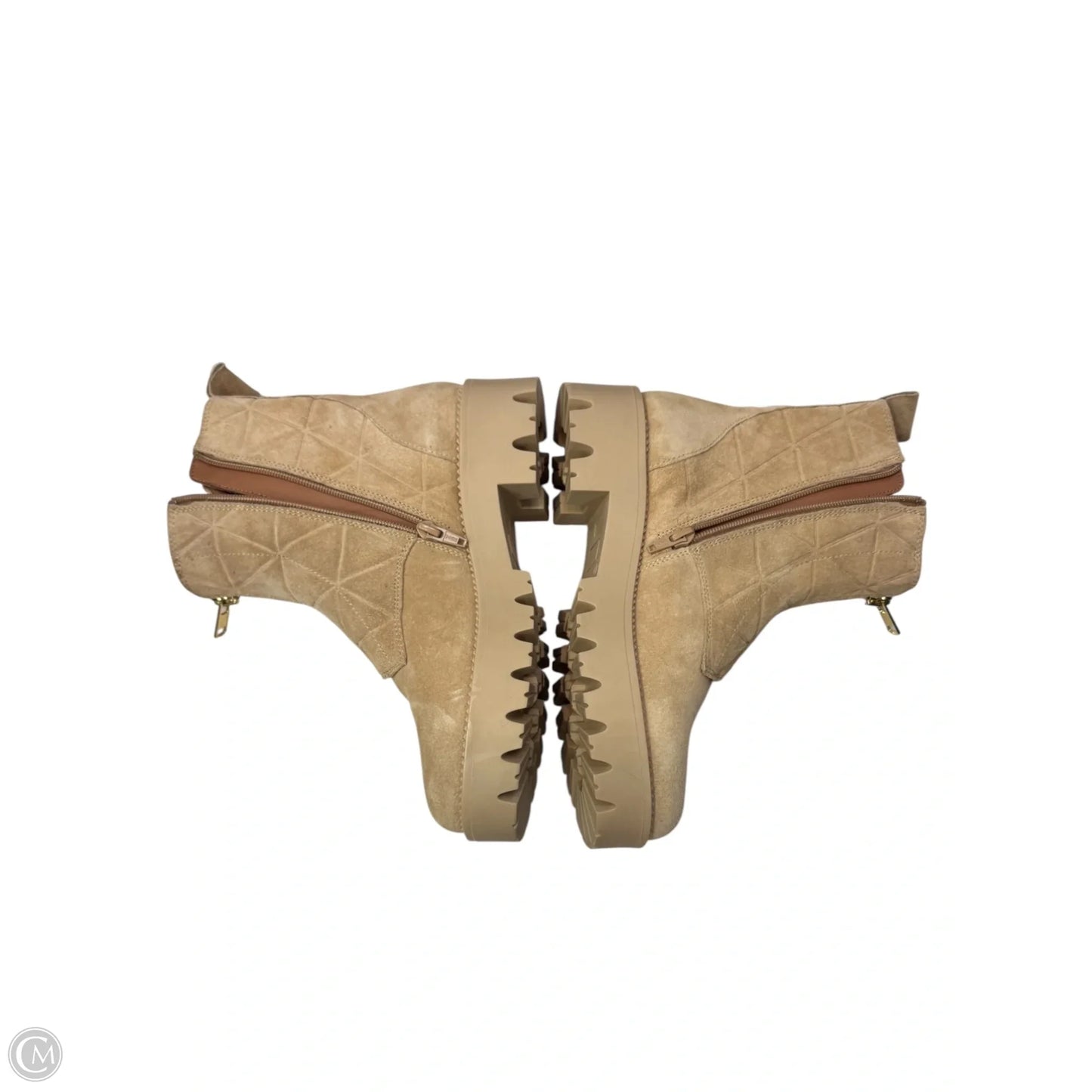 Boots Combat By Clothes Mentor In Beige, Size: 8