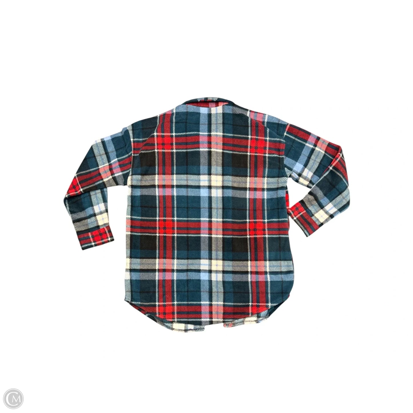 Jacket Shirt By Maurices In Green & Red, Size: M