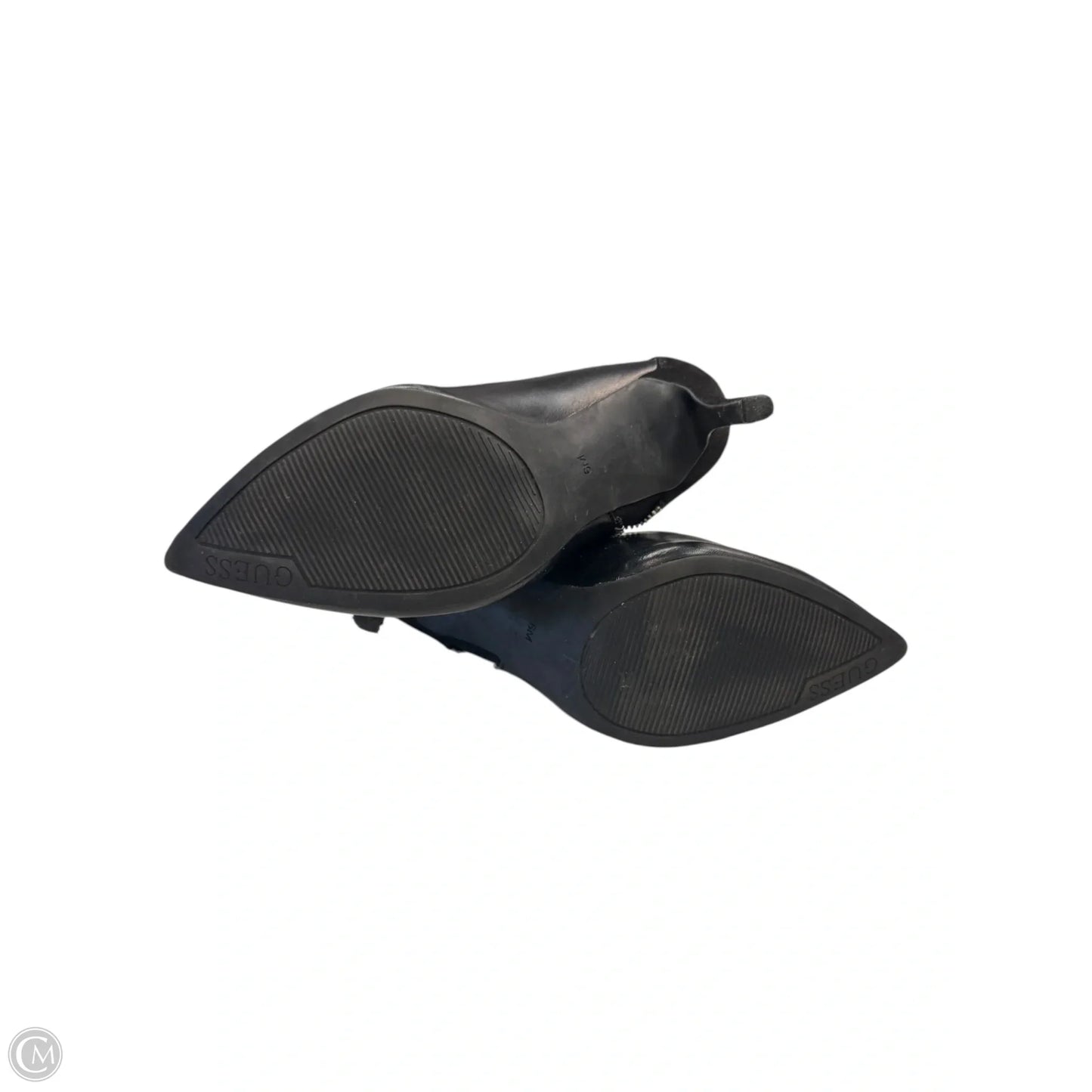 Boots Ankle Heels By Guess In Black, Size: 6