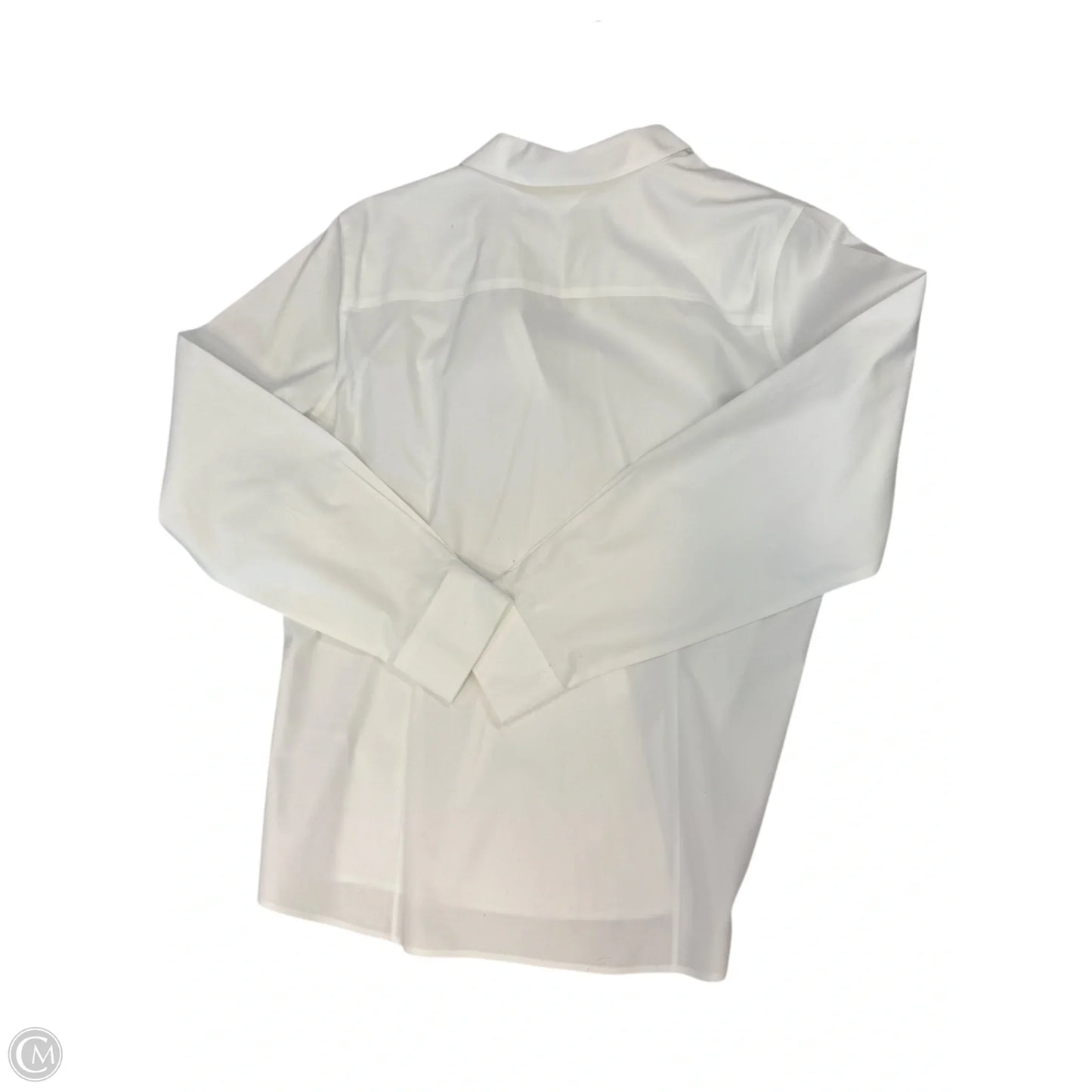 Blouse Long Sleeve By Foxcroft In White, Size: Xl