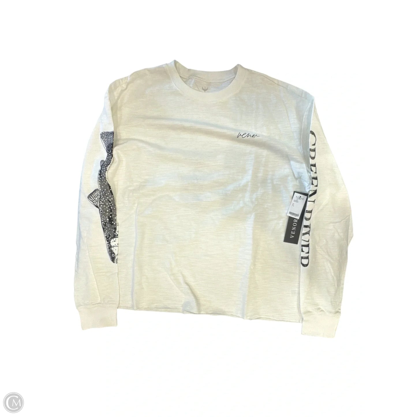 Top Long Sleeve Basic By Clothes Mentor In Cream, Size: M