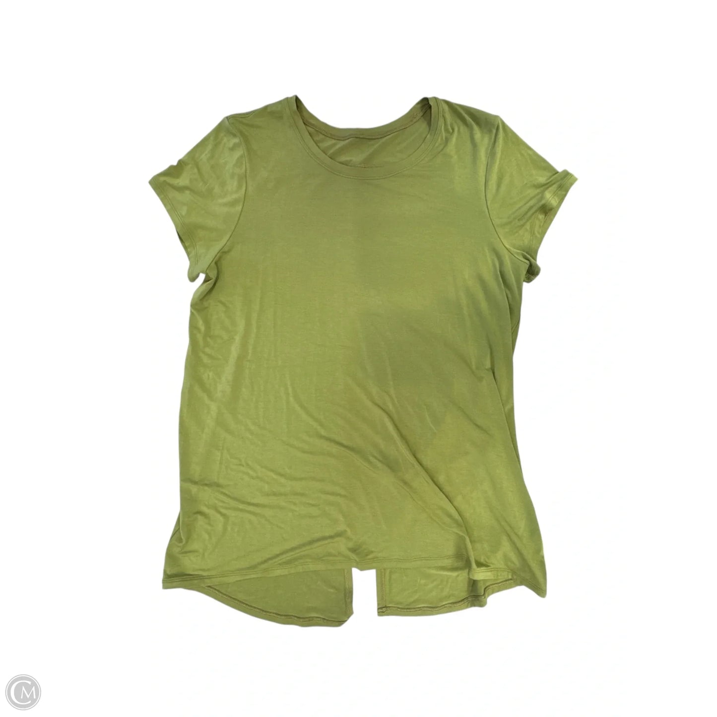 Athletic Top Short Sleeve By Lululemon In Green, Size: M