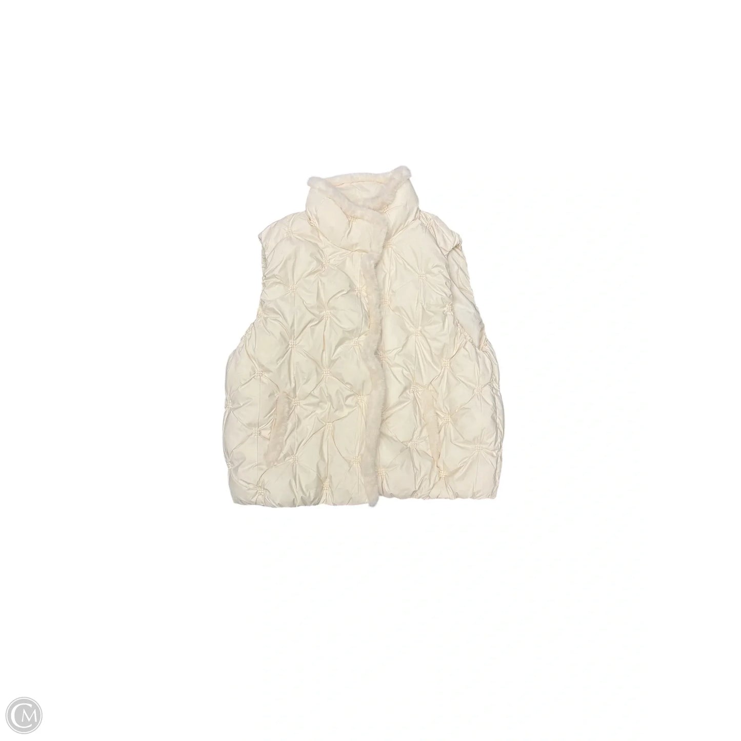 Vest Puffer & Quilted By Chicos In Cream, Size: 2x