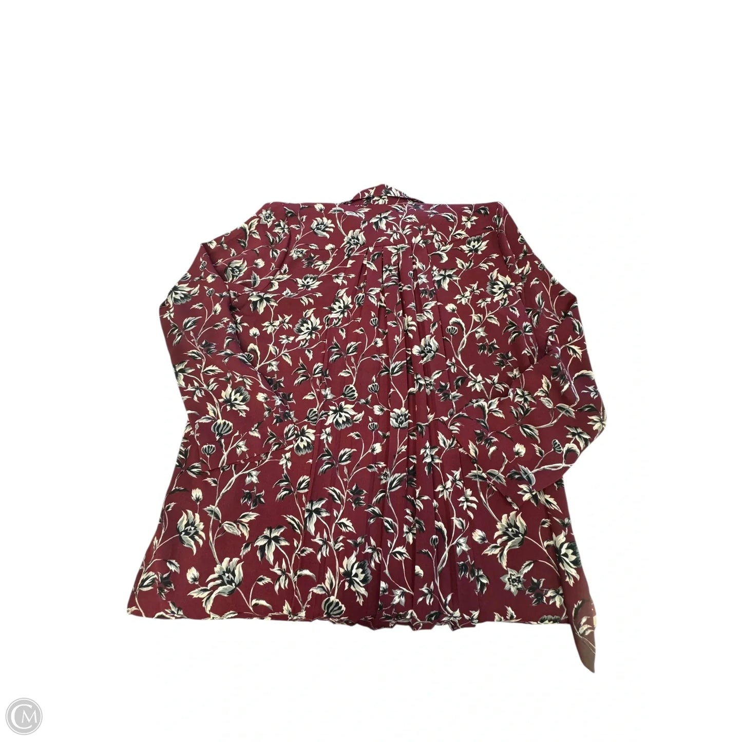 Blouse Long Sleeve By J. Jill In Maroon, Size: M