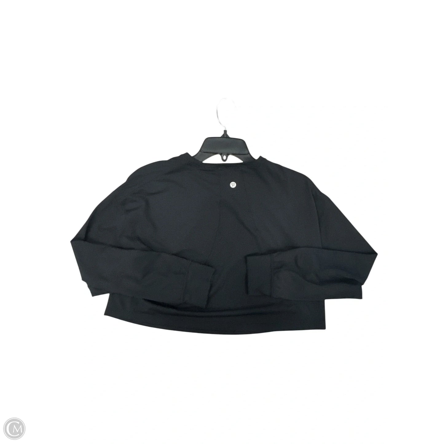 Athletic Top Long Sleeve Crewneck By Lululemon In Black, Size: M