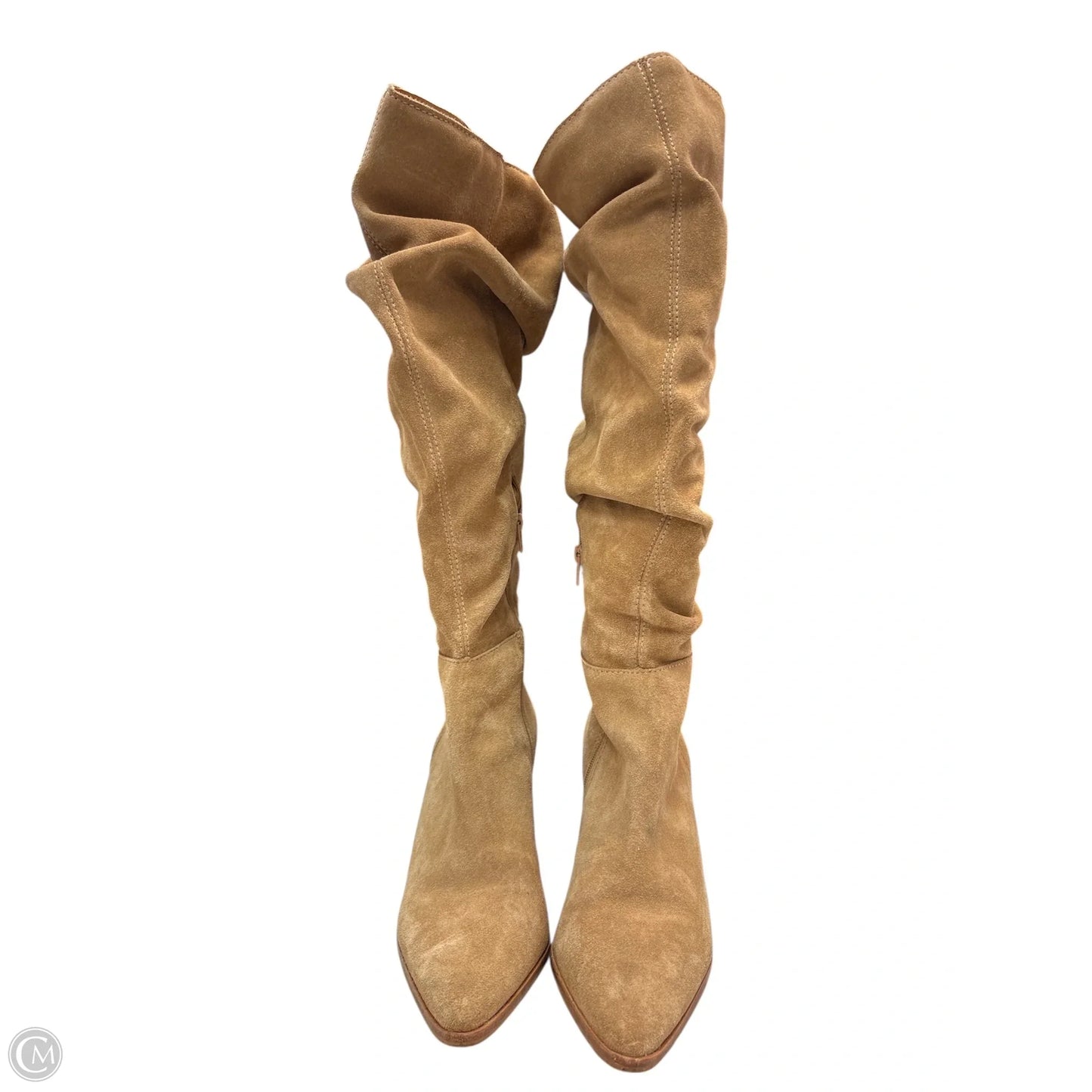 Boots Knee Heels By Steve Madden In Tan, Size: 7