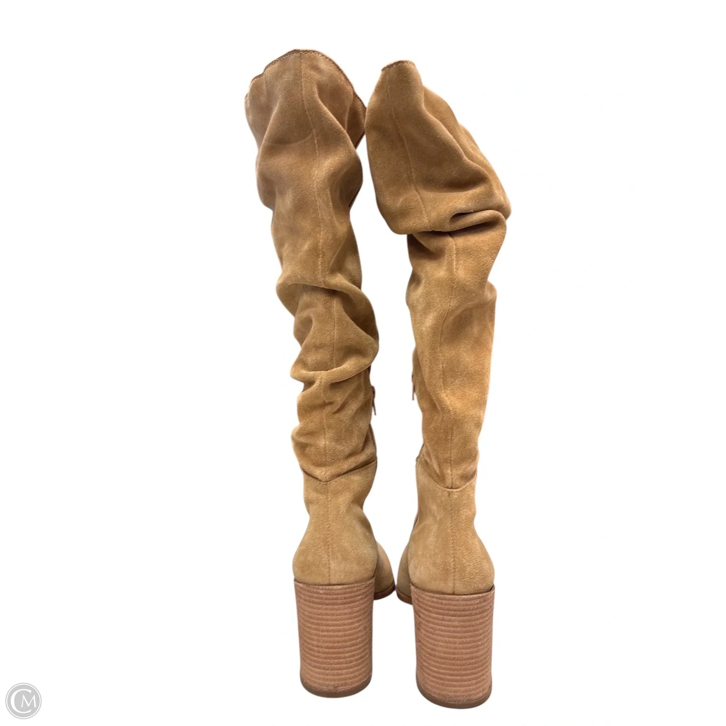 Boots Knee Heels By Steve Madden In Tan, Size: 7