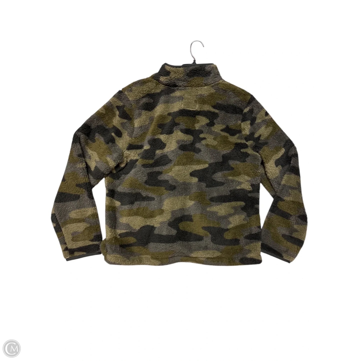 Jacket Fleece By Isaac Mizrahi Live Qvc In Camouflage Print, Size: L